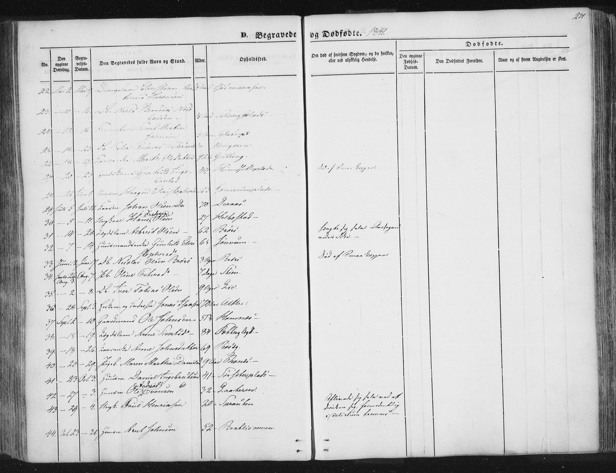 Ministerialprotokoller, klokkerbøker og fødselsregistre - Nord-Trøndelag, AV/SAT-A-1458/741/L0392: Parish register (official) no. 741A06, 1836-1848, p. 251