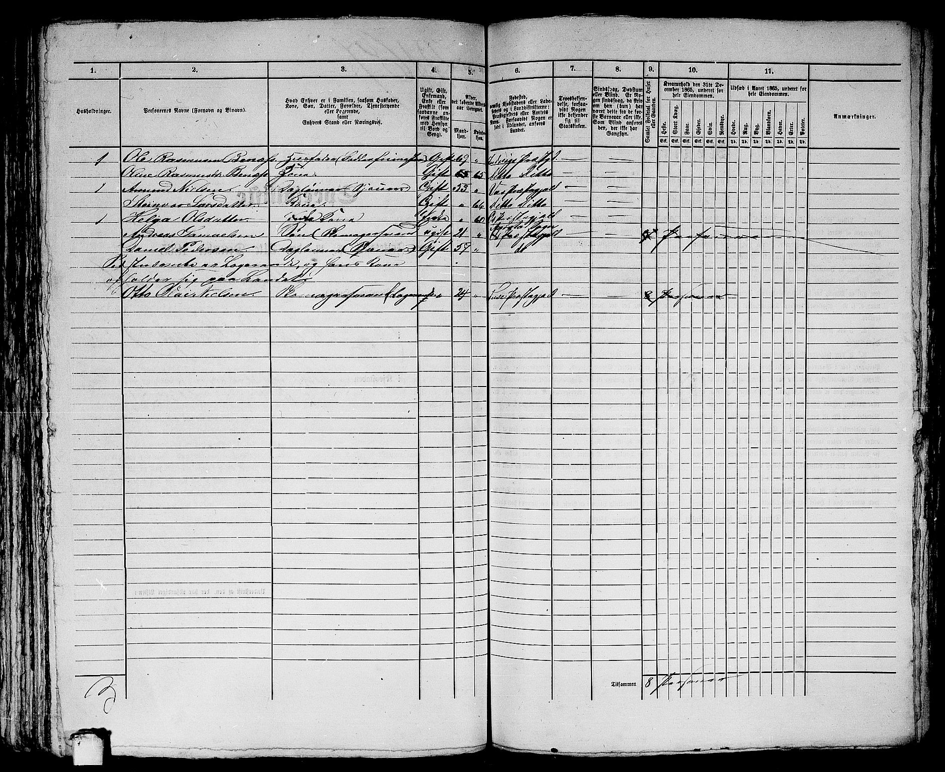 RA, 1865 census for Bergen, 1865, p. 4431