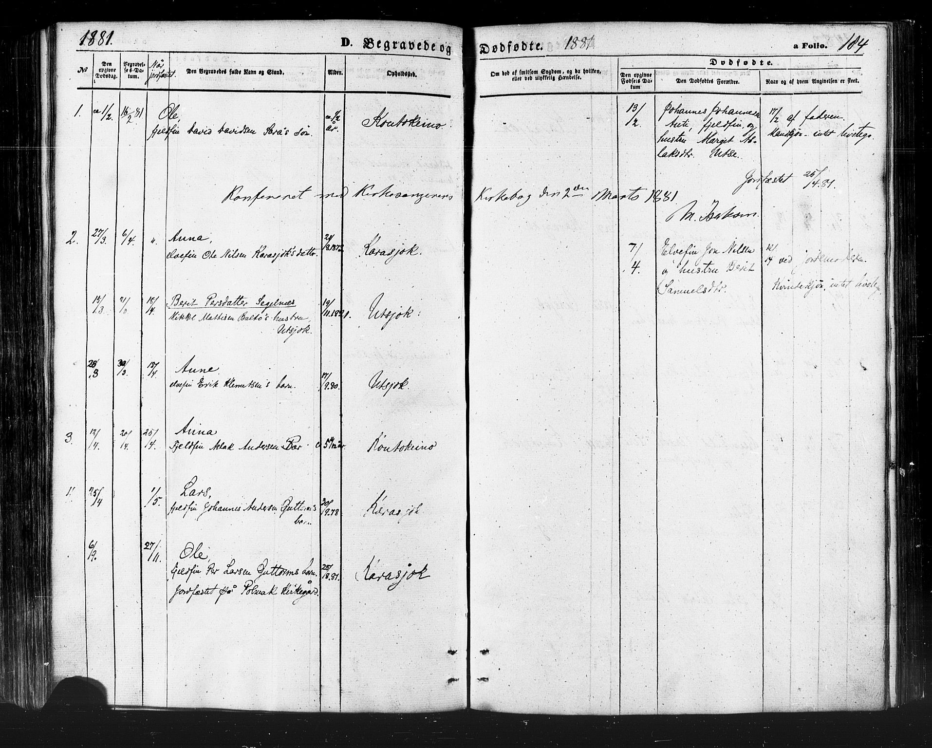 Karasjok sokneprestkontor, SATØ/S-1352/H/Ha/L0001kirke: Parish register (official) no. 1, 1872-1884, p. 184