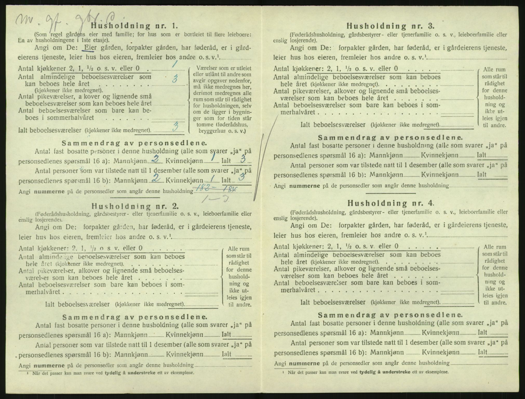 SAKO, 1920 census for Hedrum, 1920, p. 1660