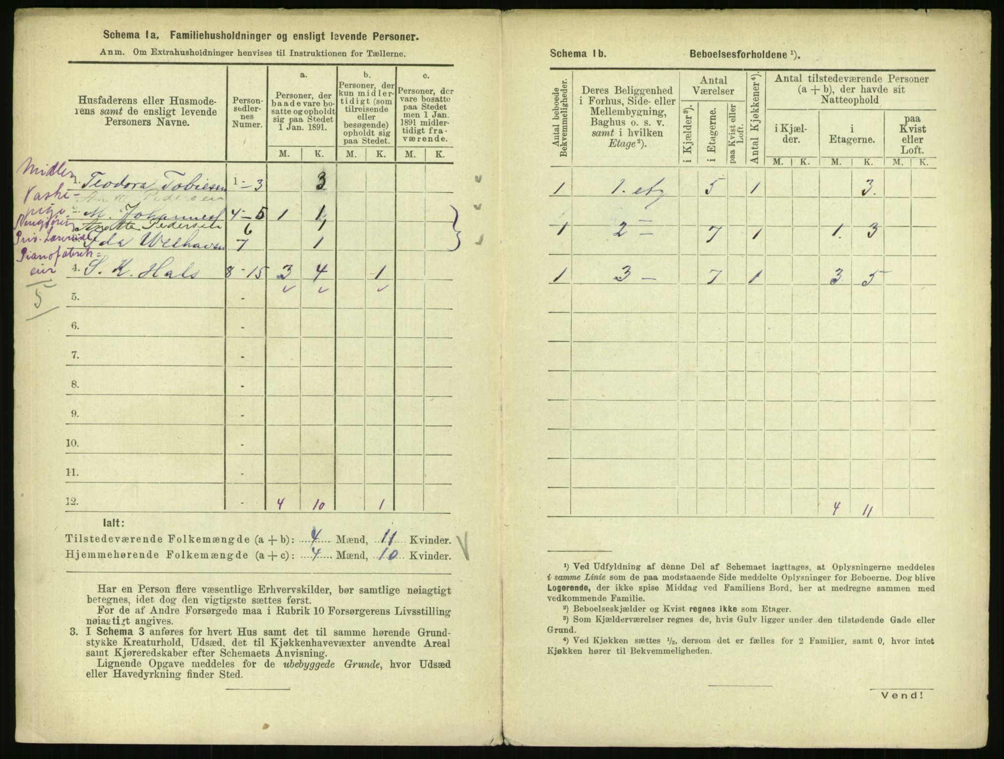 RA, 1891 census for 0301 Kristiania, 1891, p. 47694