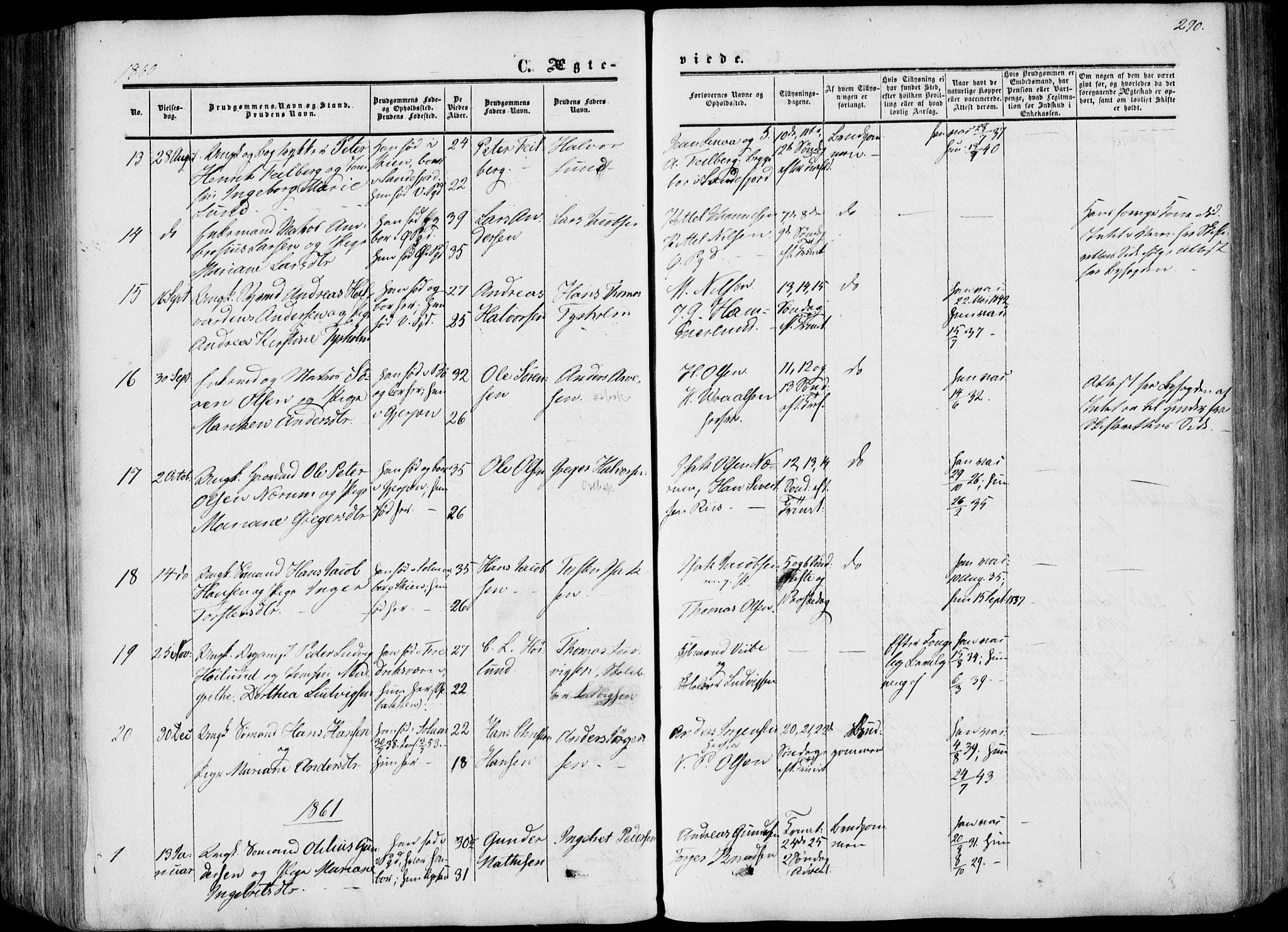 Porsgrunn kirkebøker , SAKO/A-104/F/Fa/L0007: Parish register (official) no. 7, 1858-1877, p. 290