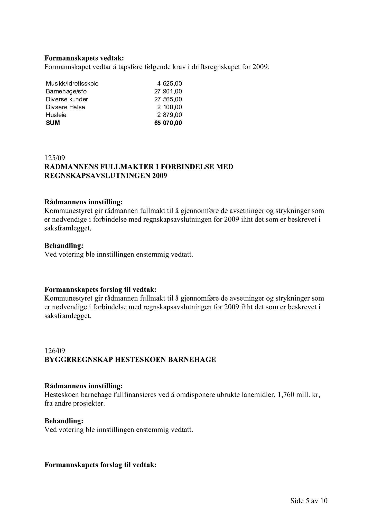 Klæbu Kommune, TRKO/KK/02-FS/L002: Formannsskapet - Møtedokumenter, 2009, p. 1232
