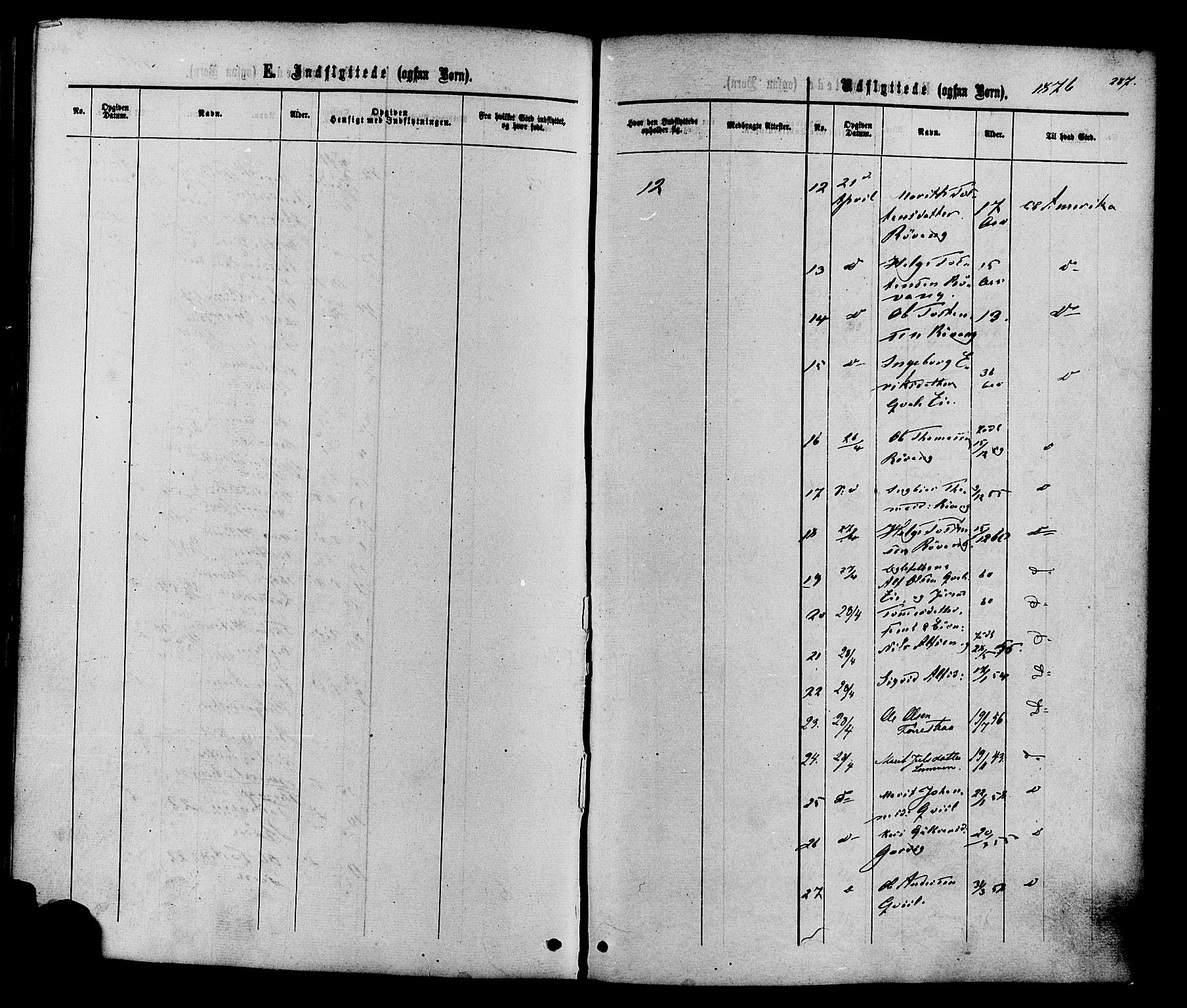 Vestre Slidre prestekontor, SAH/PREST-136/H/Ha/Haa/L0003: Parish register (official) no. 3, 1865-1880, p. 287
