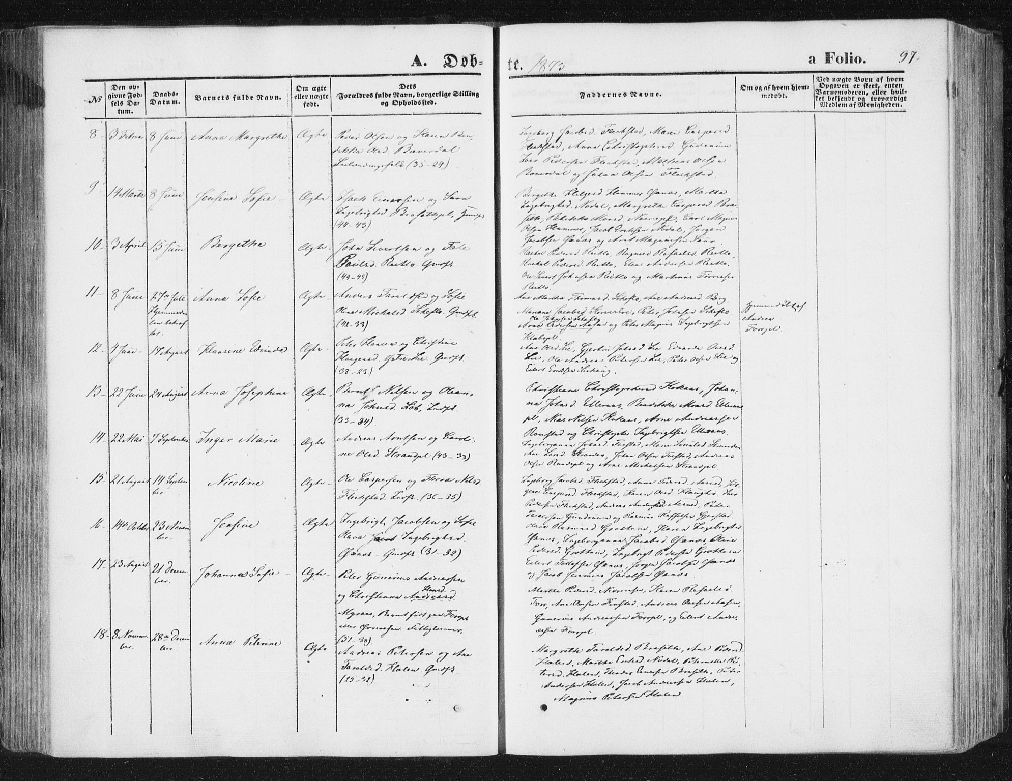 Ministerialprotokoller, klokkerbøker og fødselsregistre - Nord-Trøndelag, SAT/A-1458/746/L0447: Parish register (official) no. 746A06, 1860-1877, p. 97