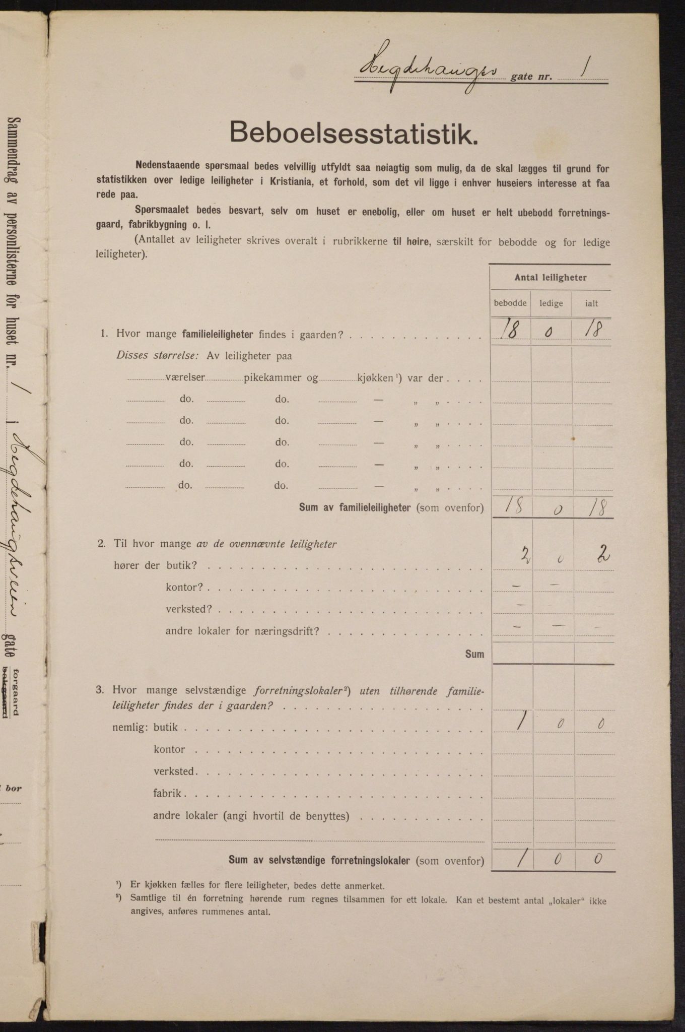 OBA, Municipal Census 1913 for Kristiania, 1913, p. 35998