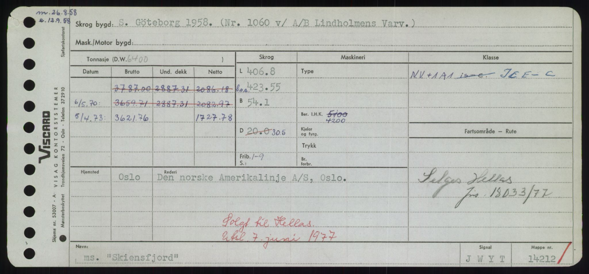 Sjøfartsdirektoratet med forløpere, Skipsmålingen, RA/S-1627/H/Hd/L0034: Fartøy, Sk-Slå, p. 163