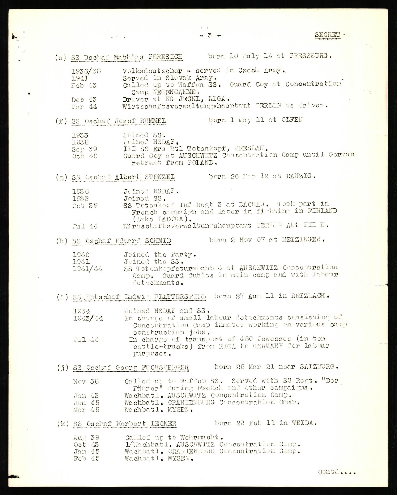 Forsvaret, Forsvarets overkommando II, AV/RA-RAFA-3915/D/Db/L0027: CI Questionaires. Tyske okkupasjonsstyrker i Norge. Tyskere., 1945-1946, p. 204