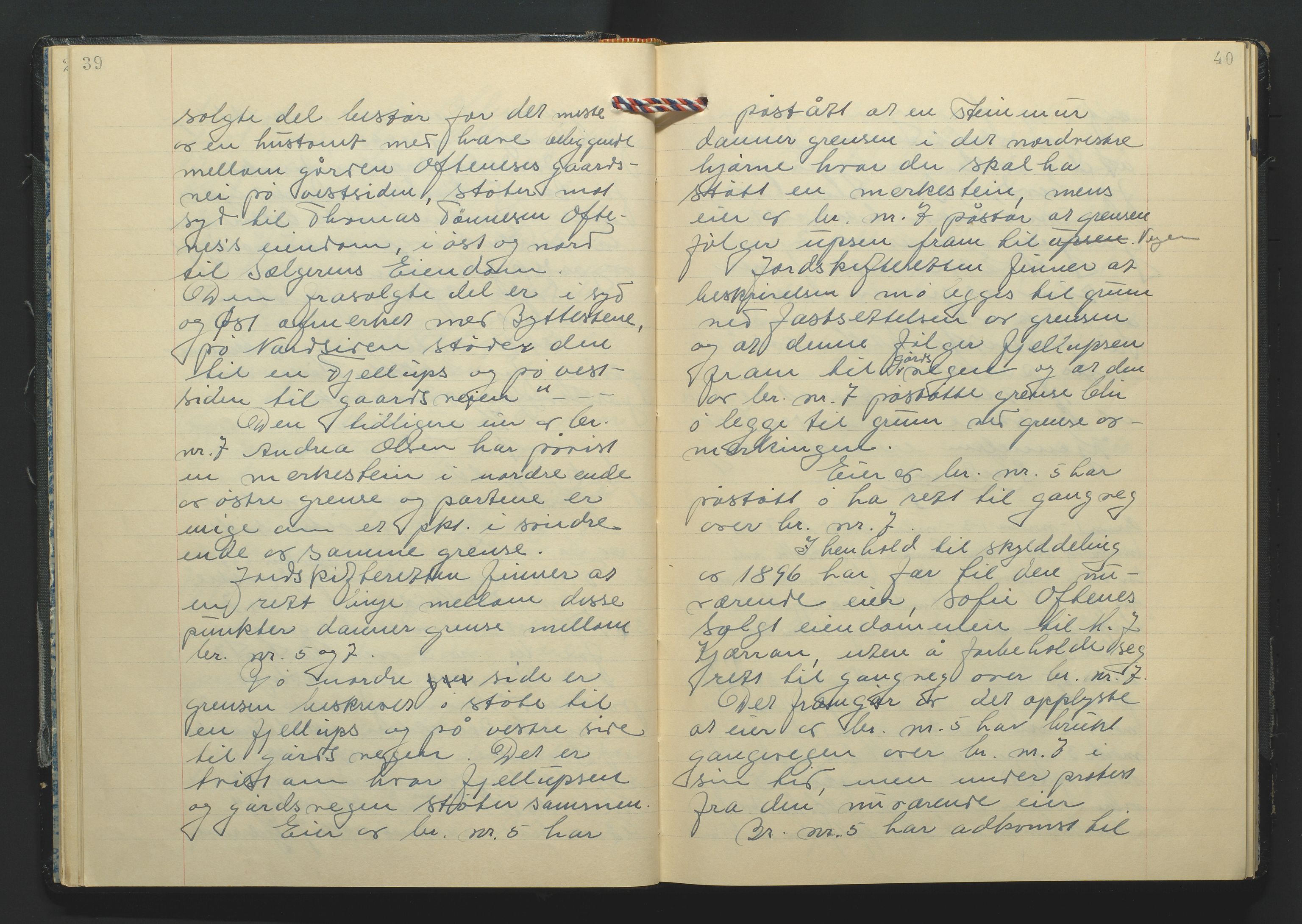 Marnar jordskifterett, AV/SAK-1541-0006/F/Fa/L0007: Jordskifterettsbok Kristiansand domssokn (Kr7), 1958-1978, p. 39-40