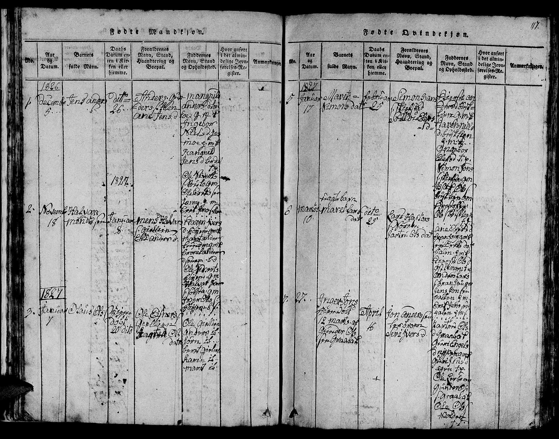 Ministerialprotokoller, klokkerbøker og fødselsregistre - Sør-Trøndelag, AV/SAT-A-1456/613/L0393: Parish register (copy) no. 613C01, 1816-1886, p. 47