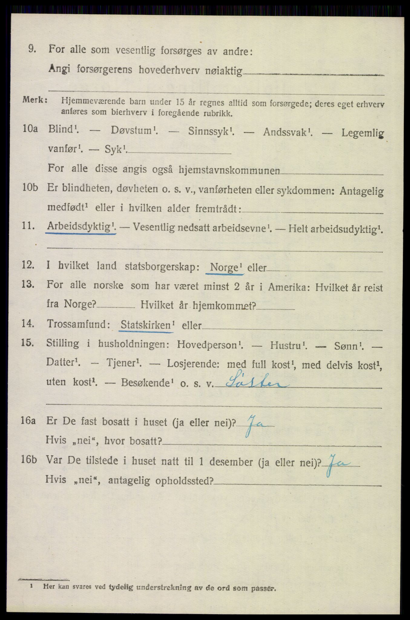 SAH, 1920 census for Elverum, 1920, p. 6415