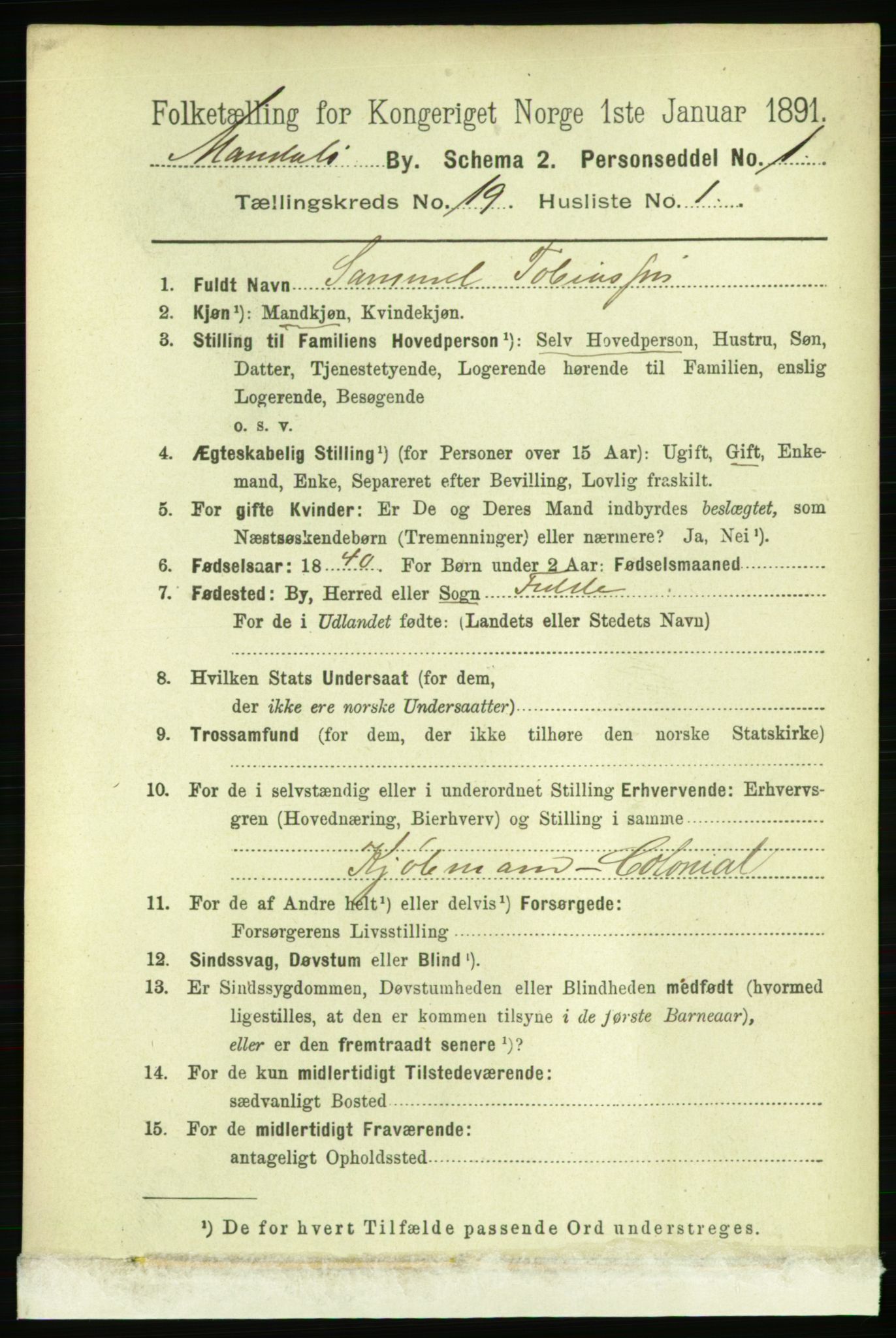 RA, 1891 census for 1002 Mandal, 1891, p. 3815