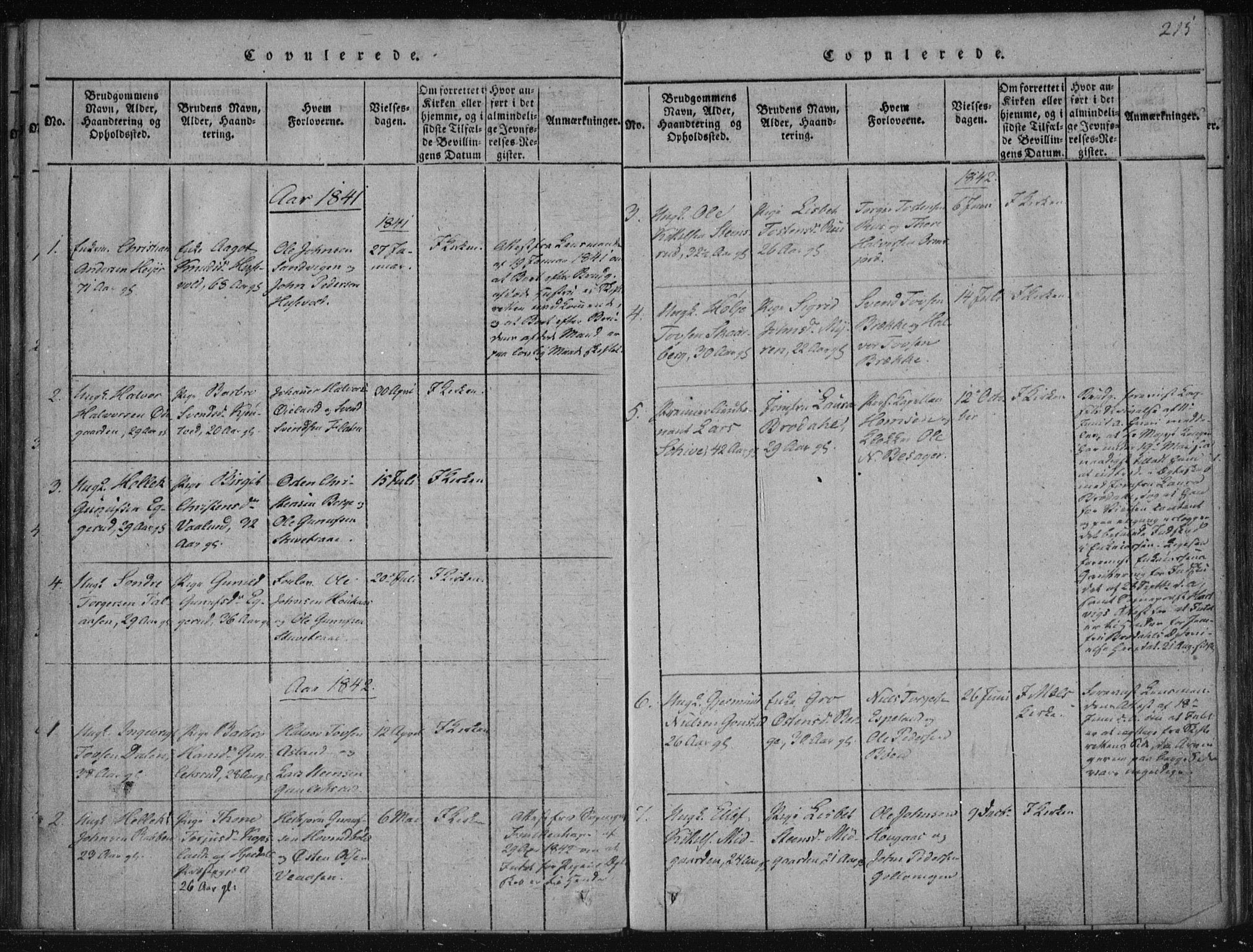 Tinn kirkebøker, SAKO/A-308/F/Fa/L0004: Parish register (official) no. I 4, 1815-1843, p. 214b-215a