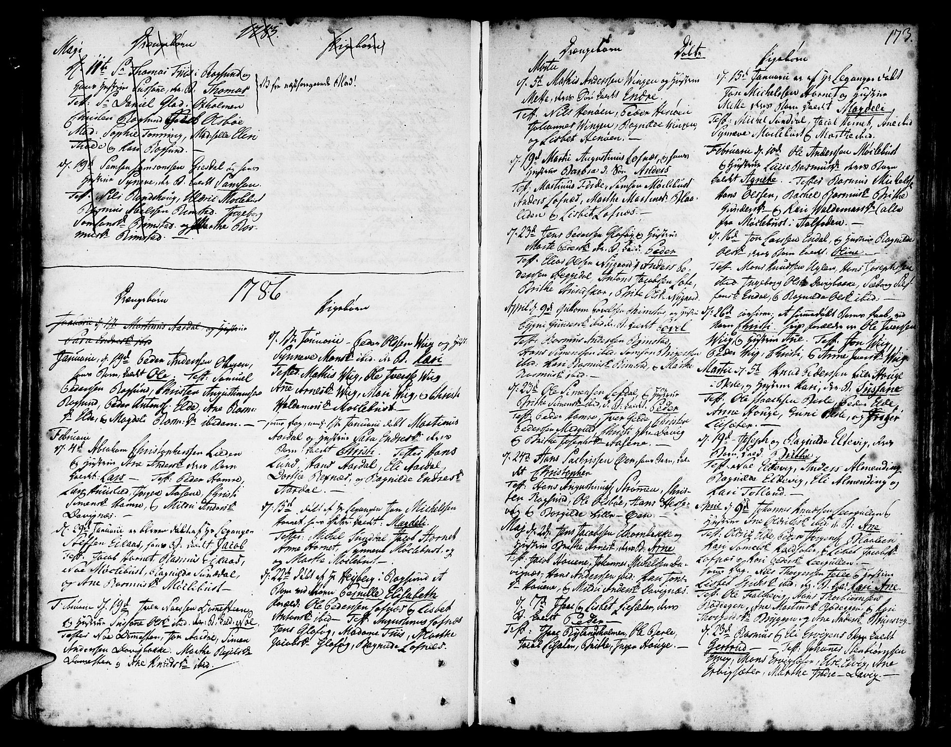 Davik sokneprestembete, AV/SAB-A-79701/H/Haa/Haaa/L0002: Parish register (official) no. A 2, 1742-1816, p. 173