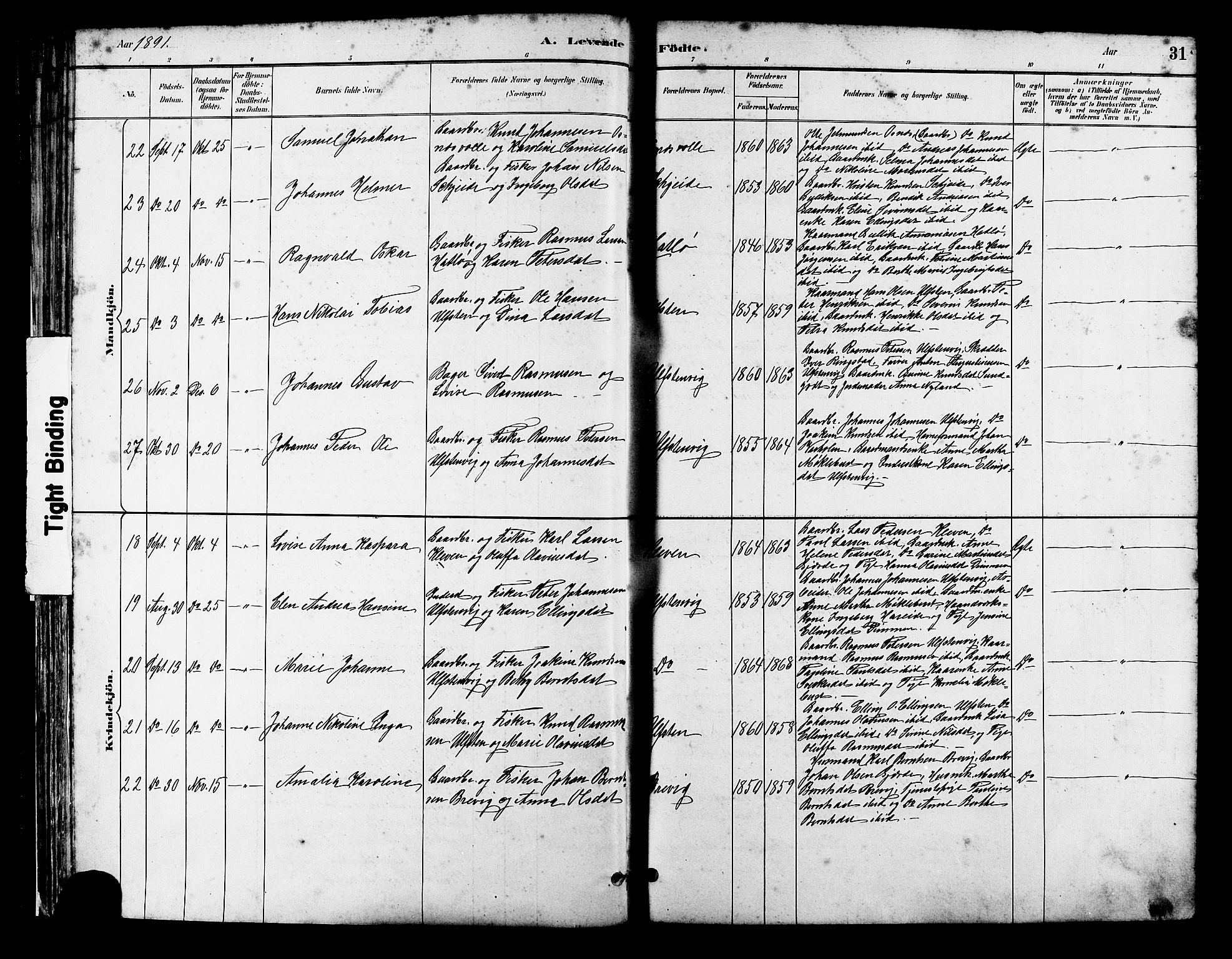 Ministerialprotokoller, klokkerbøker og fødselsregistre - Møre og Romsdal, AV/SAT-A-1454/509/L0112: Parish register (copy) no. 509C02, 1883-1922, p. 31