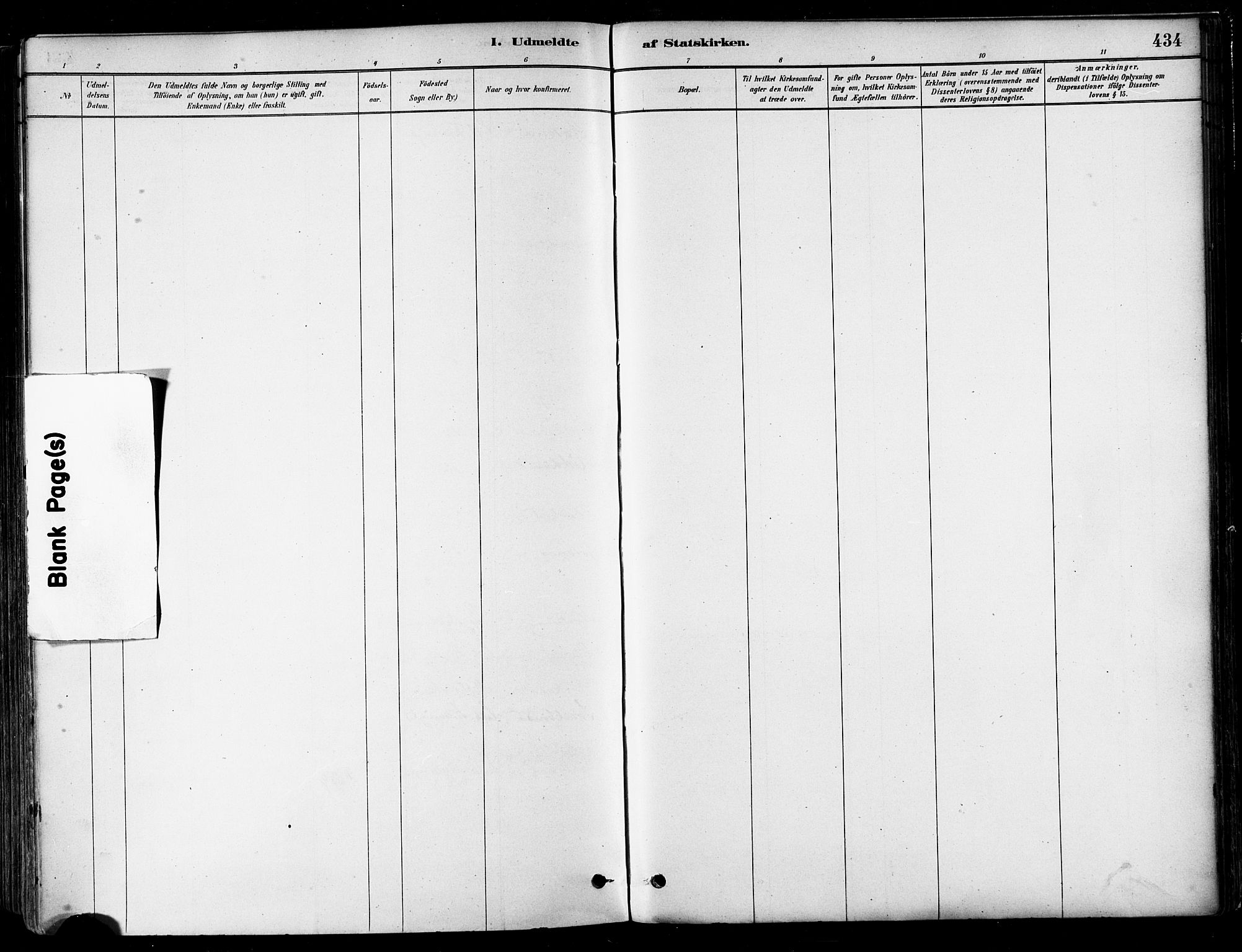 Ministerialprotokoller, klokkerbøker og fødselsregistre - Nordland, SAT/A-1459/802/L0054: Parish register (official) no. 802A01, 1879-1893, p. 434