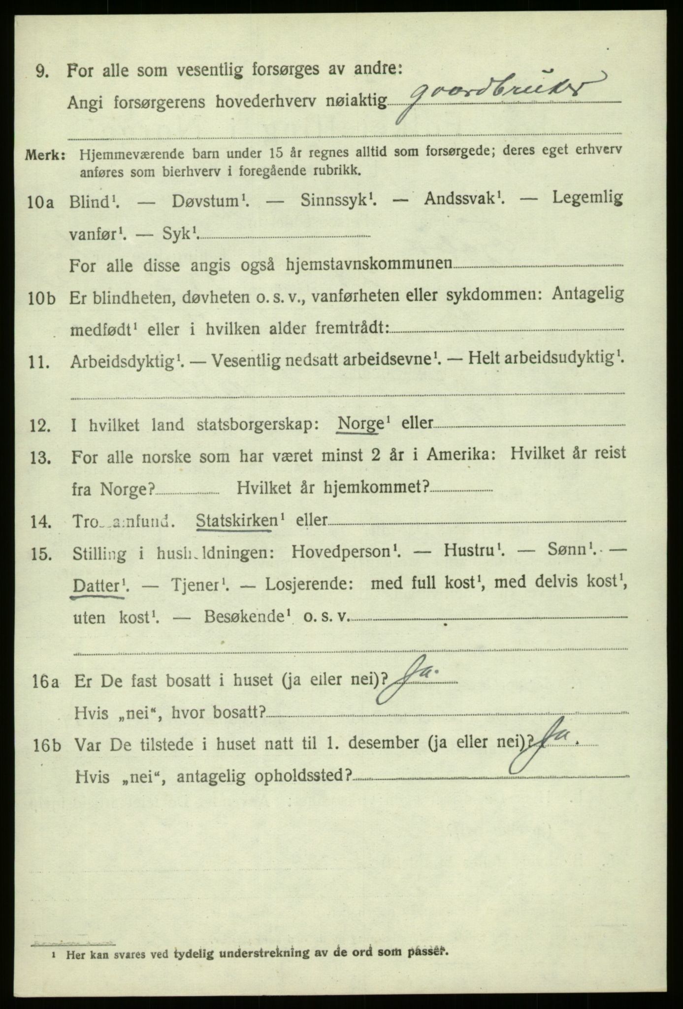 SAB, 1920 census for Fjaler, 1920, p. 7534