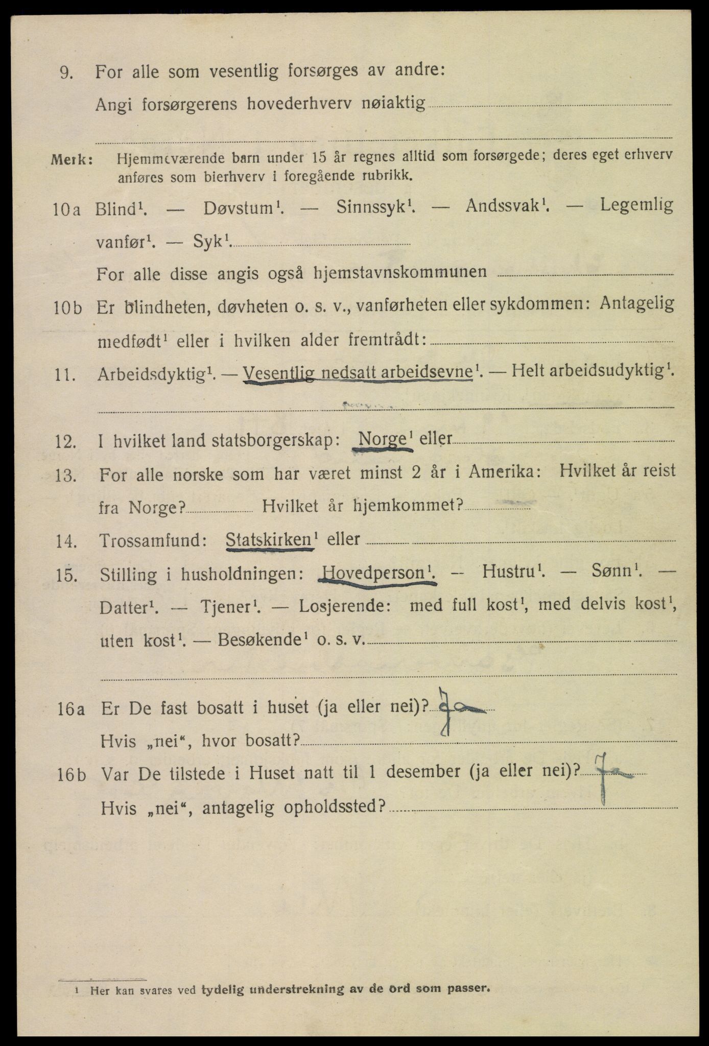 SAK, 1920 census for Kristiansand, 1920, p. 26820