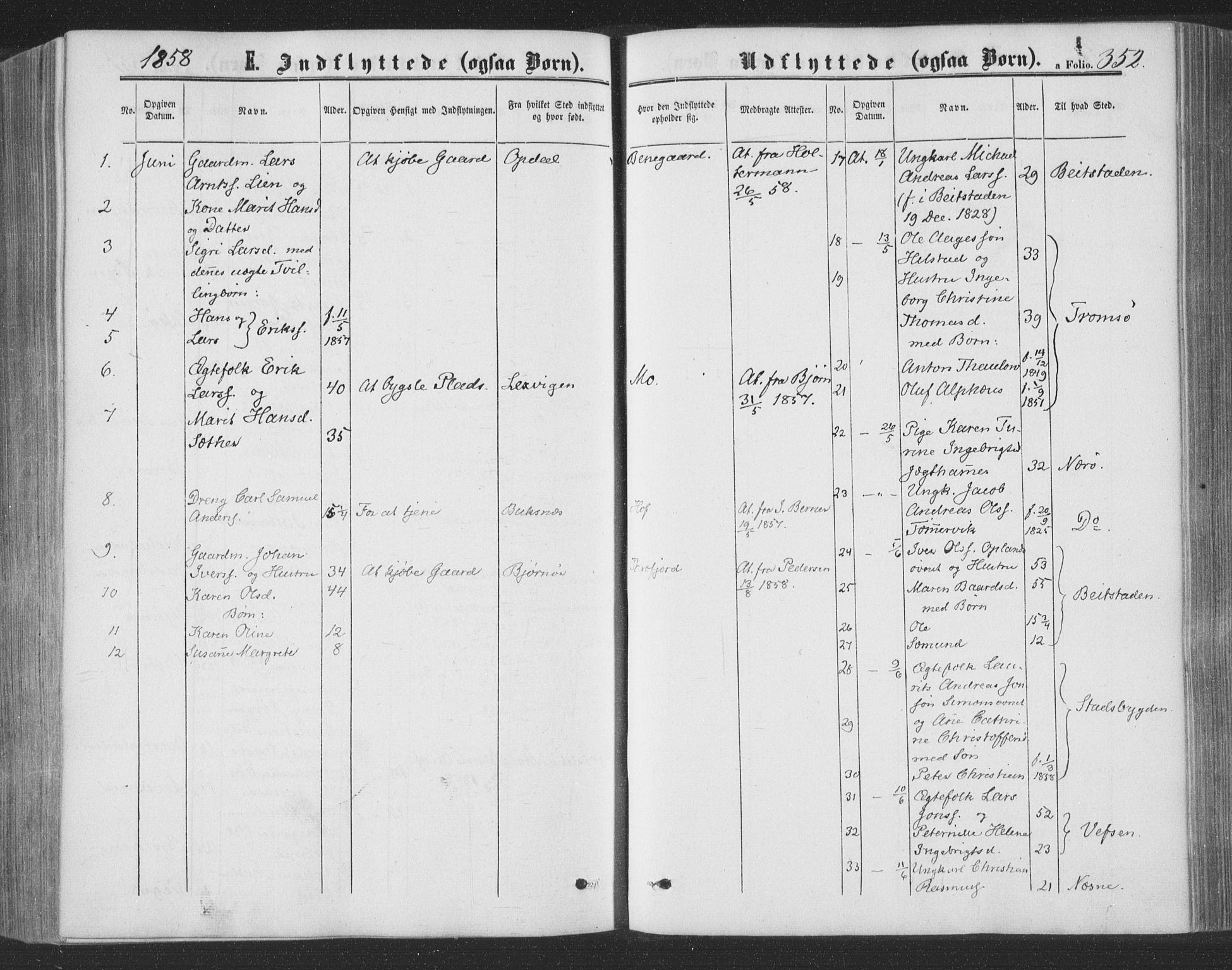 Ministerialprotokoller, klokkerbøker og fødselsregistre - Nord-Trøndelag, SAT/A-1458/773/L0615: Parish register (official) no. 773A06, 1857-1870, p. 352