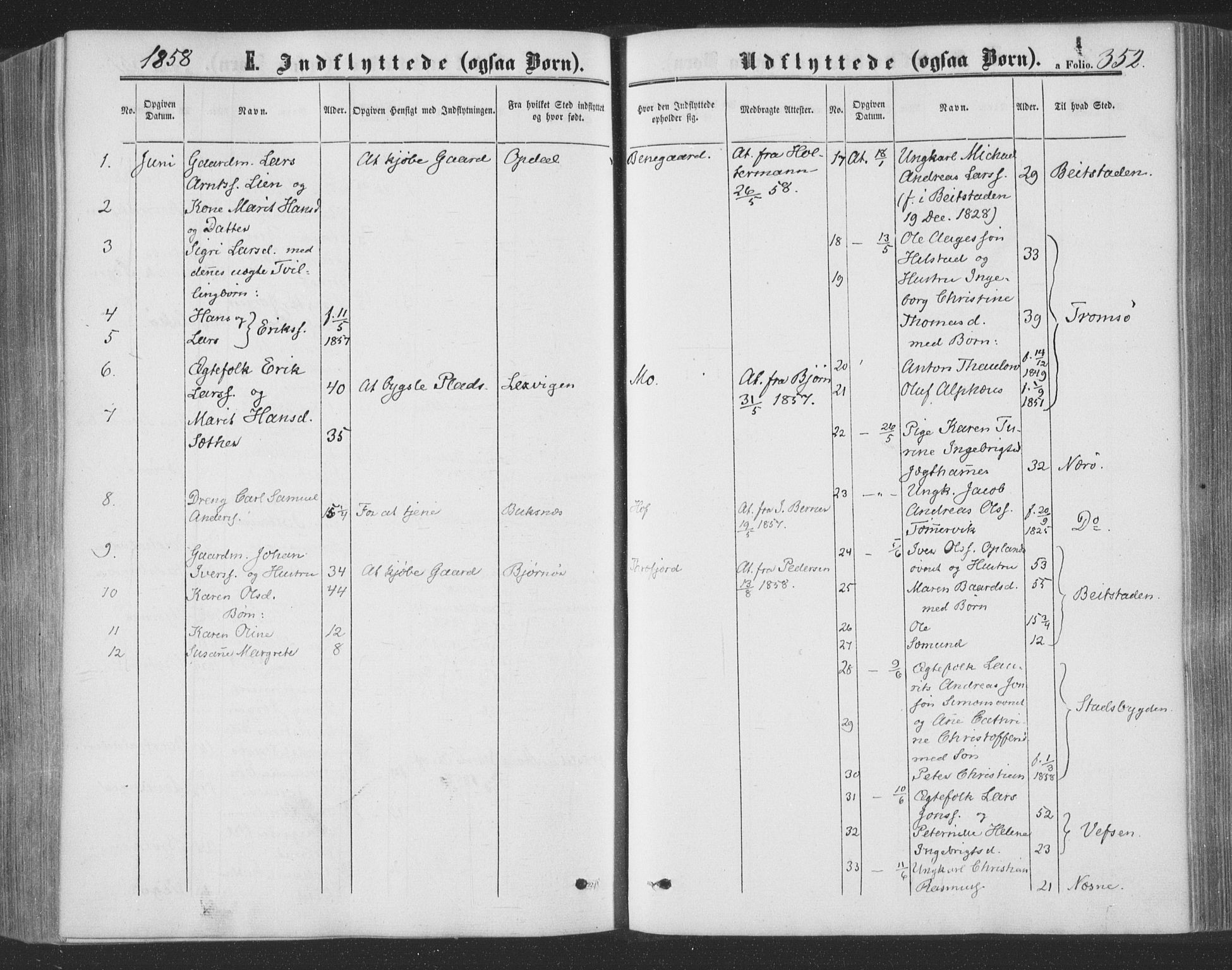 Ministerialprotokoller, klokkerbøker og fødselsregistre - Nord-Trøndelag, AV/SAT-A-1458/773/L0615: Parish register (official) no. 773A06, 1857-1870, p. 352