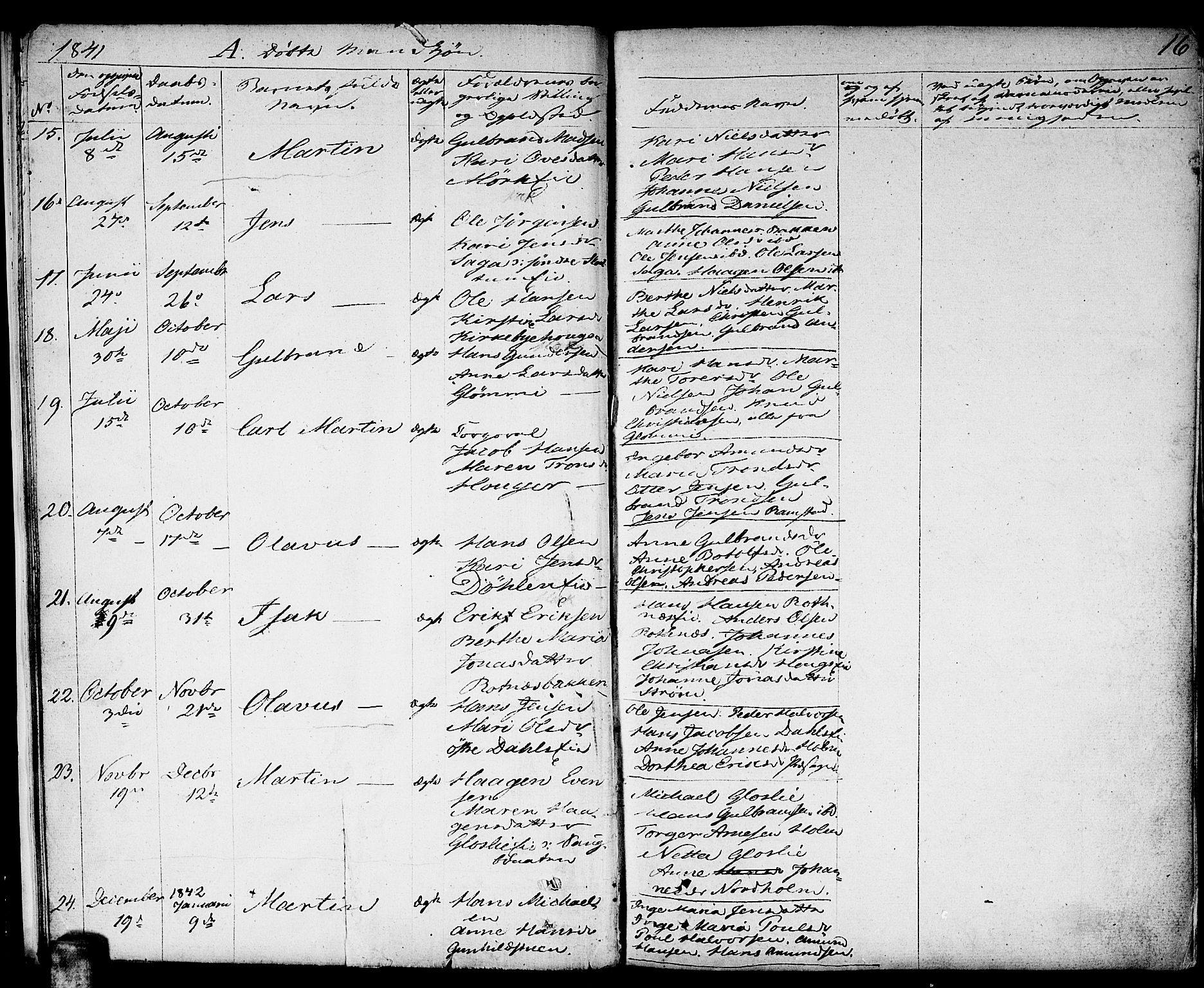 Nittedal prestekontor Kirkebøker, AV/SAO-A-10365a/F/Fa/L0004: Parish register (official) no. I 4, 1836-1849, p. 16