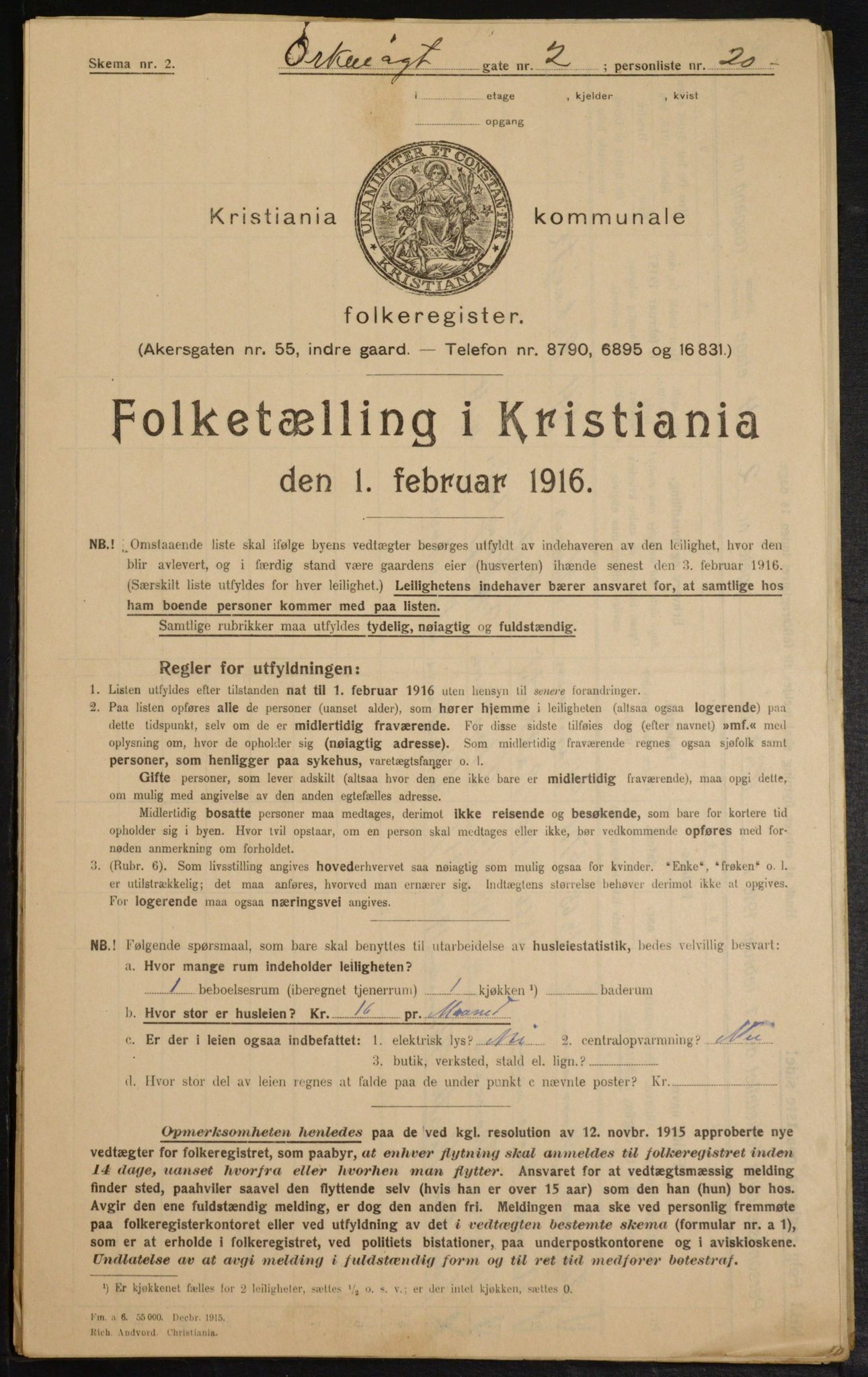 OBA, Municipal Census 1916 for Kristiania, 1916, p. 77812