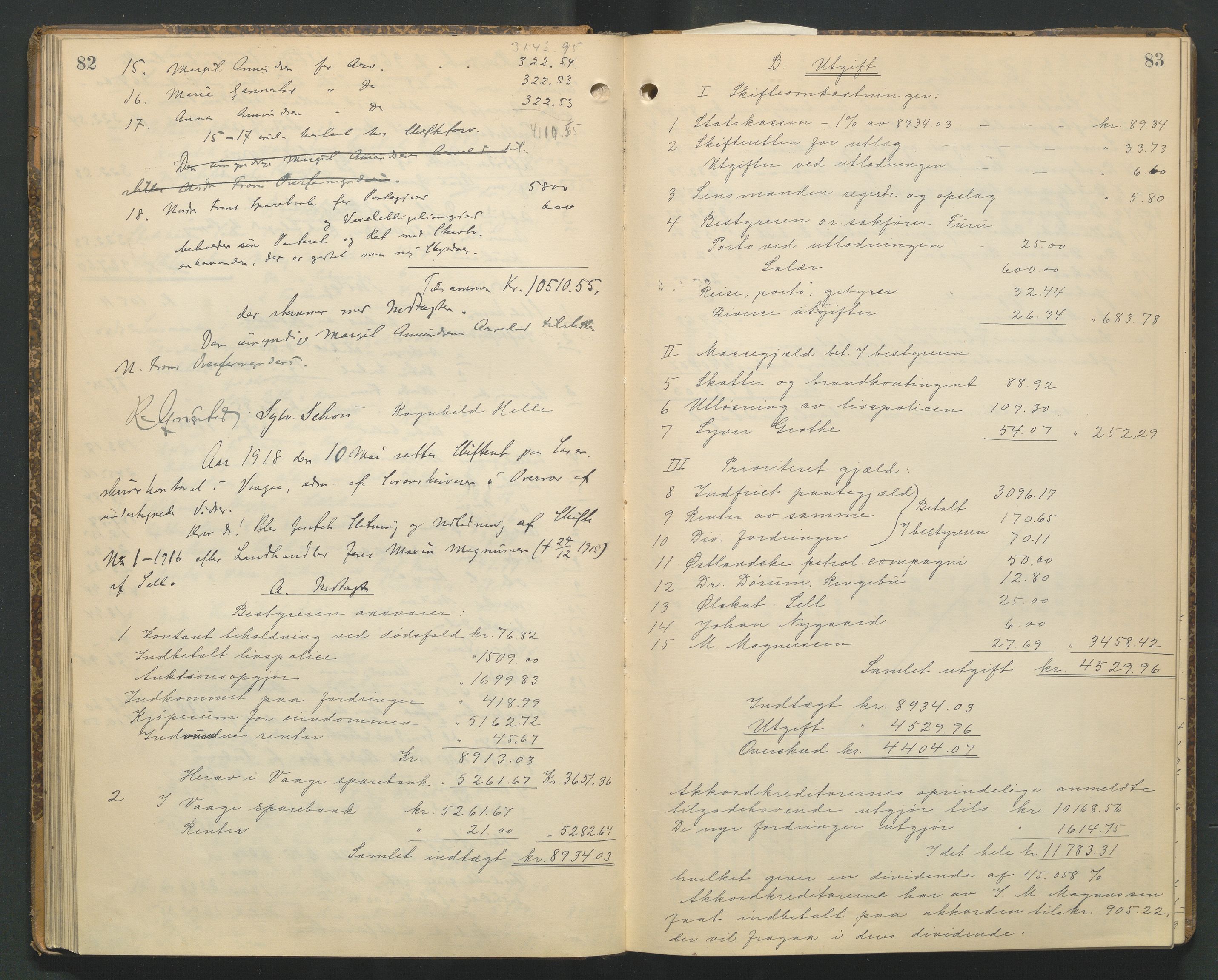 Nord-Gudbrandsdal tingrett, AV/SAH-TING-002/J/Jd/L0005: Skifteutlodningsprotokoll, 1916-1923, p. 82-83