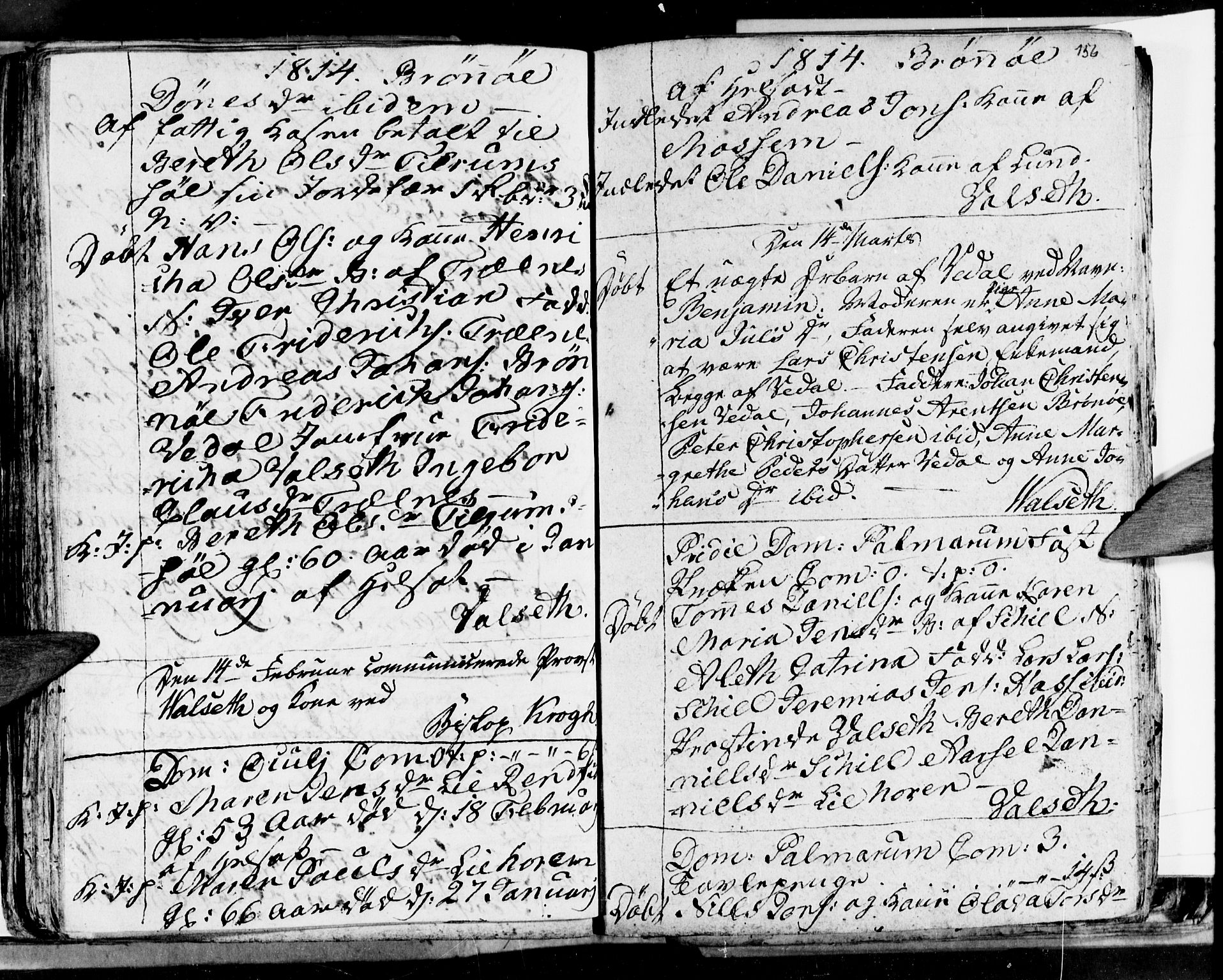 Ministerialprotokoller, klokkerbøker og fødselsregistre - Nordland, SAT/A-1459/813/L0209: Parish register (copy) no. 813C01, 1803-1821, p. 156