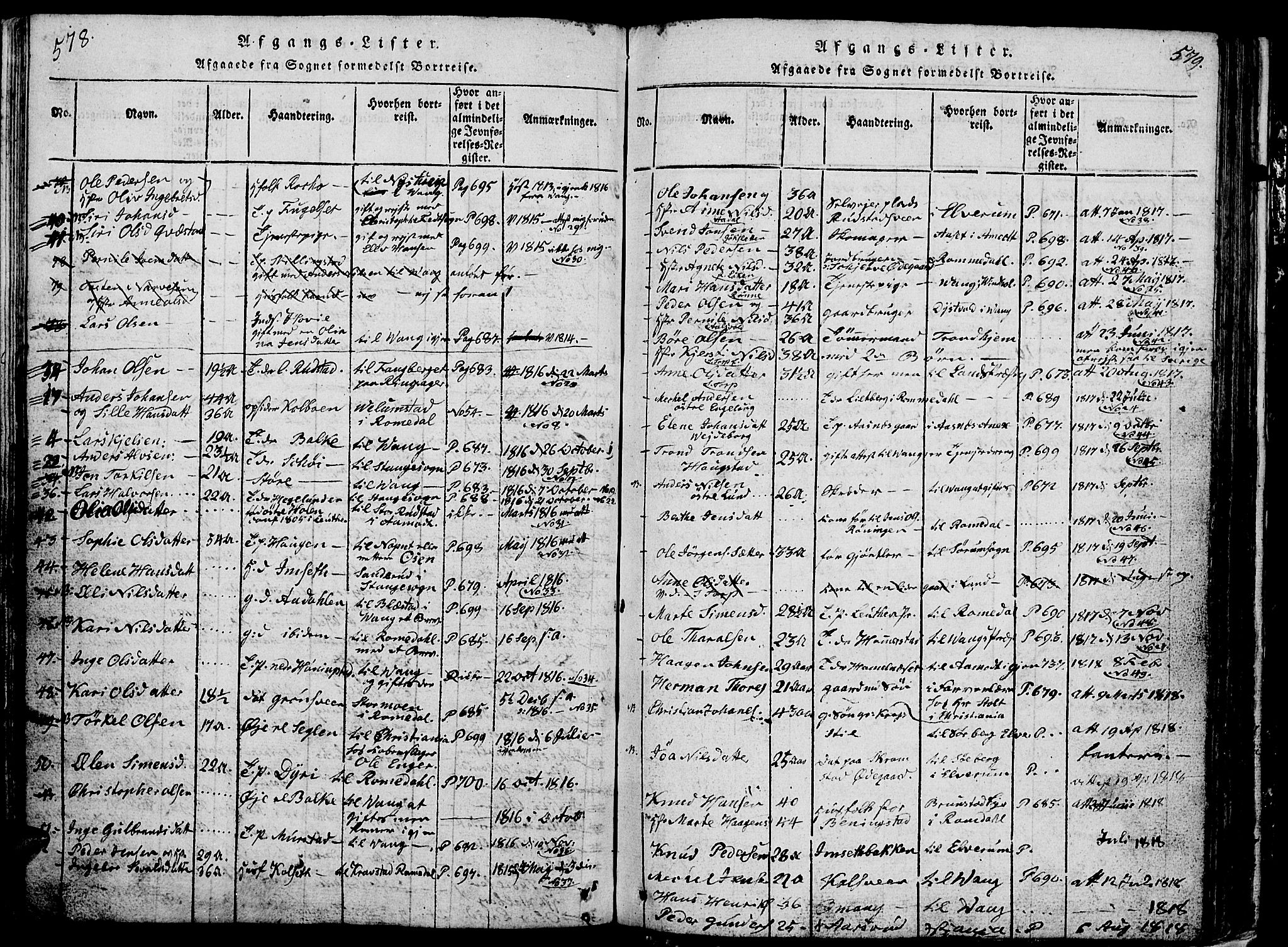 Løten prestekontor, AV/SAH-PREST-022/L/La/L0001: Parish register (copy) no. 1, 1812-1832, p. 578-579