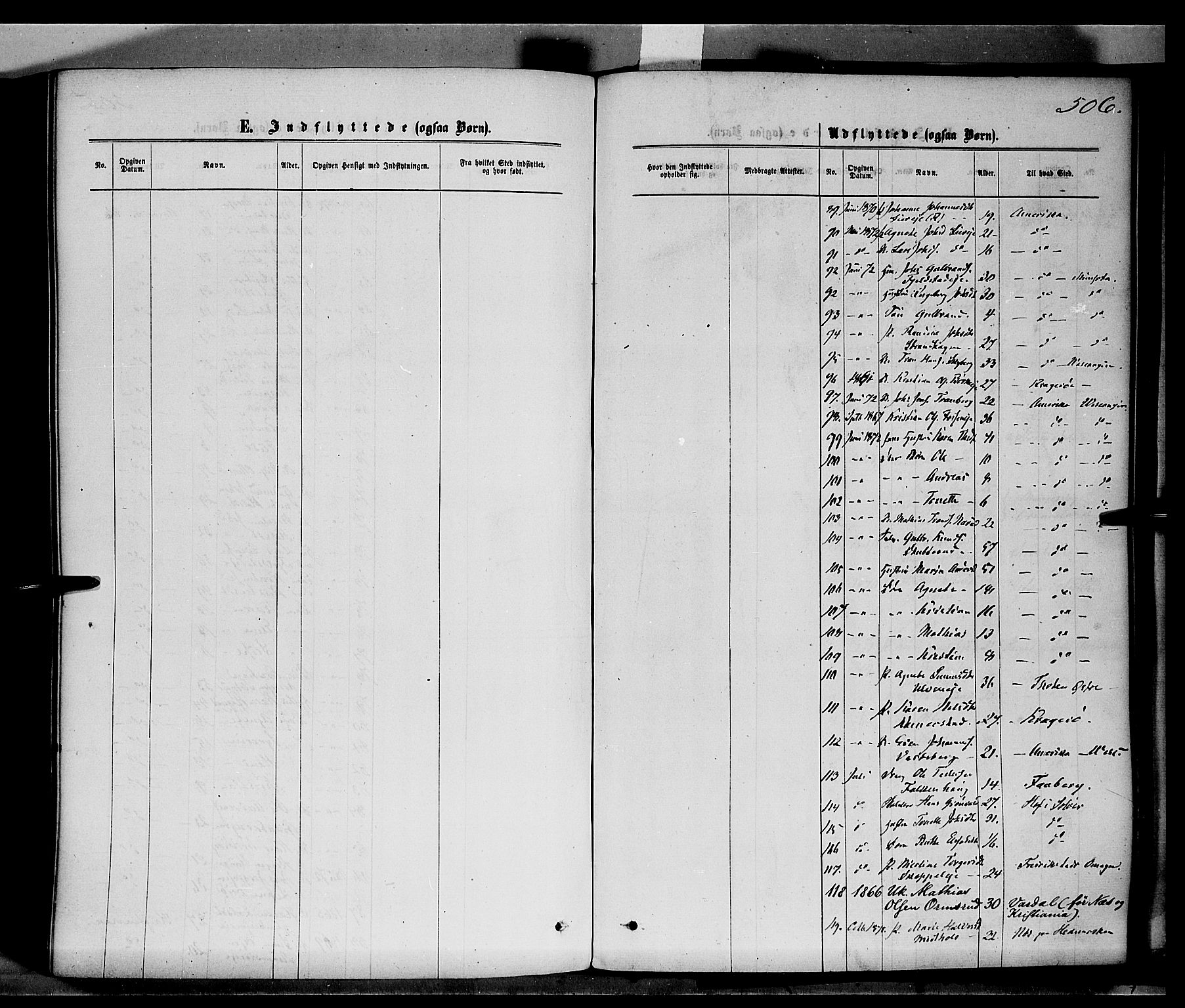 Ringsaker prestekontor, AV/SAH-PREST-014/K/Ka/L0011: Parish register (official) no. 11, 1870-1878, p. 506