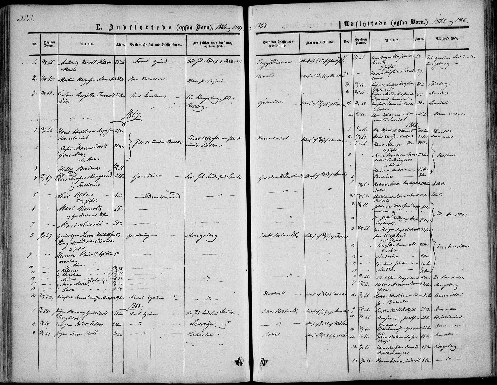 Sandsvær kirkebøker, SAKO/A-244/F/Fa/L0006: Parish register (official) no. I 6, 1857-1868, p. 323