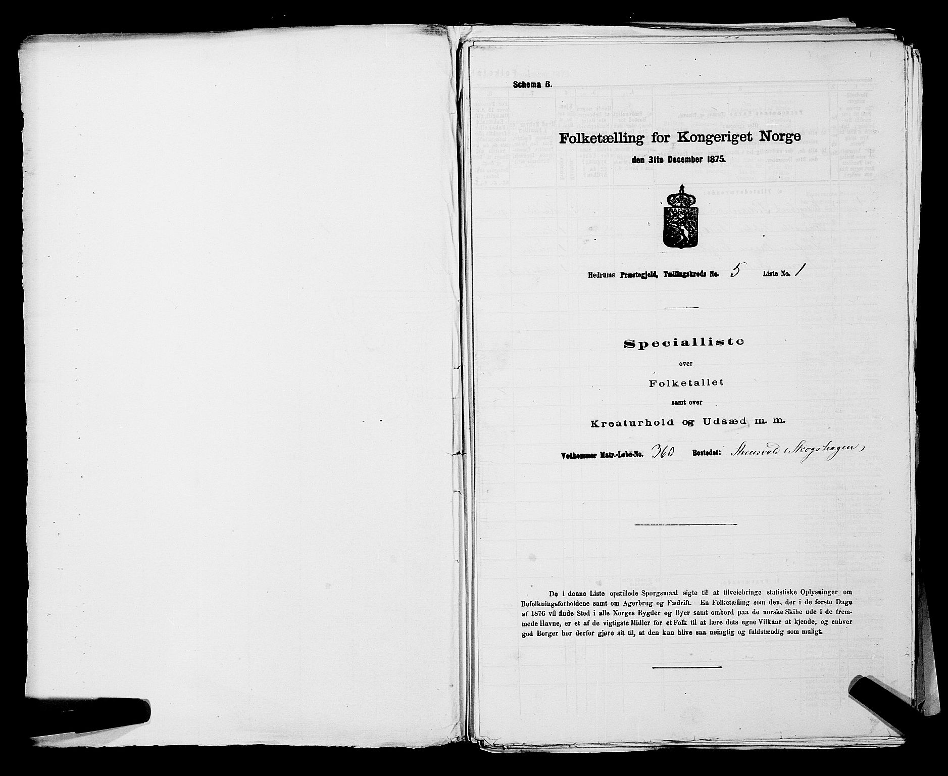 SAKO, 1875 census for 0727P Hedrum, 1875, p. 492