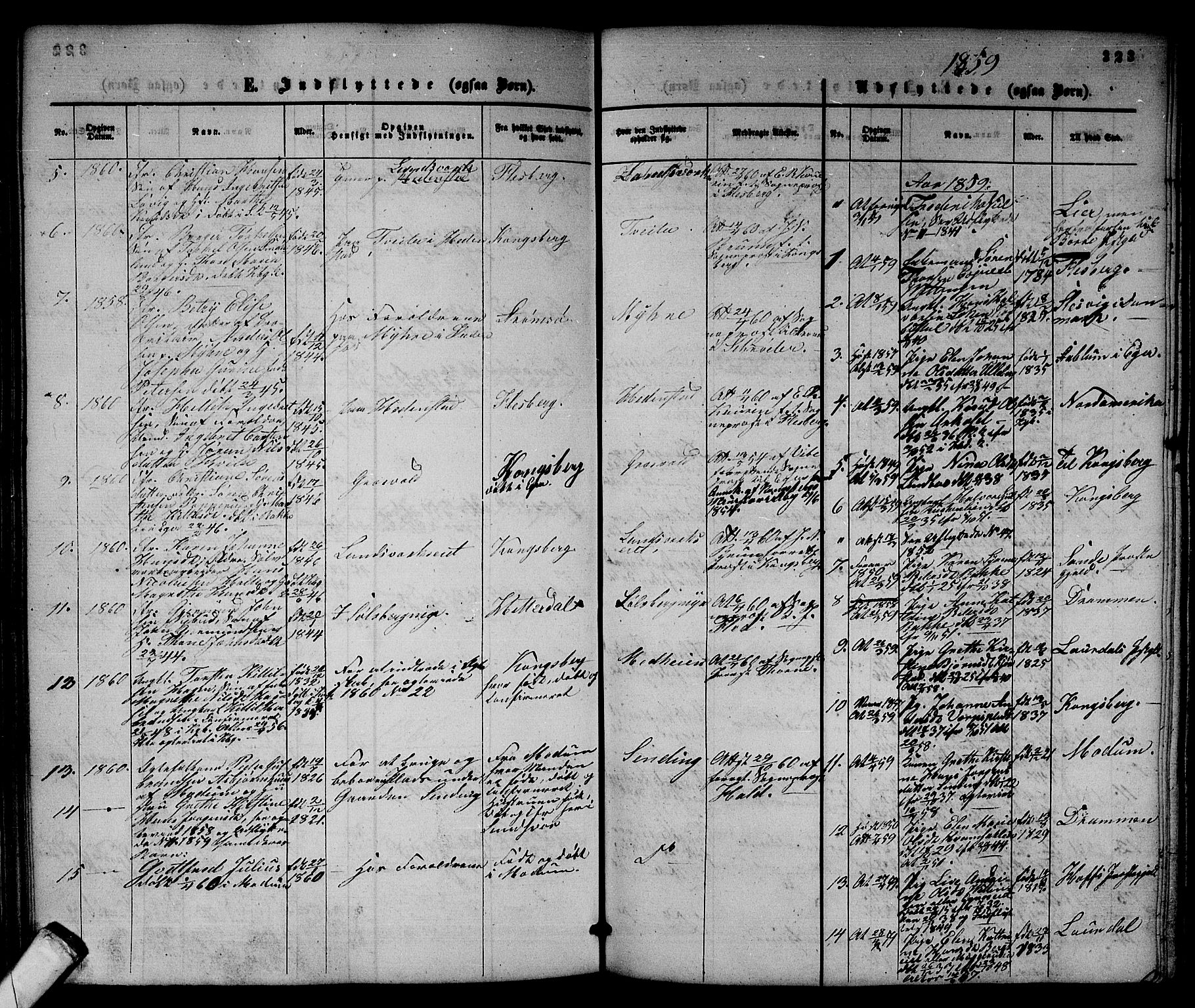 Sandsvær kirkebøker, SAKO/A-244/G/Ga/L0005: Parish register (copy) no. I 5, 1857-1873, p. 323