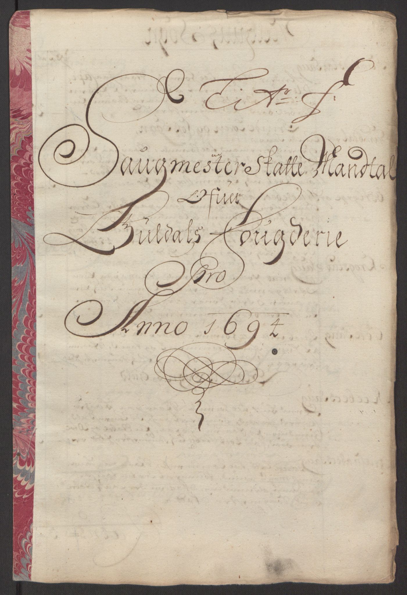 Rentekammeret inntil 1814, Reviderte regnskaper, Fogderegnskap, AV/RA-EA-4092/R60/L3944: Fogderegnskap Orkdal og Gauldal, 1694, p. 360