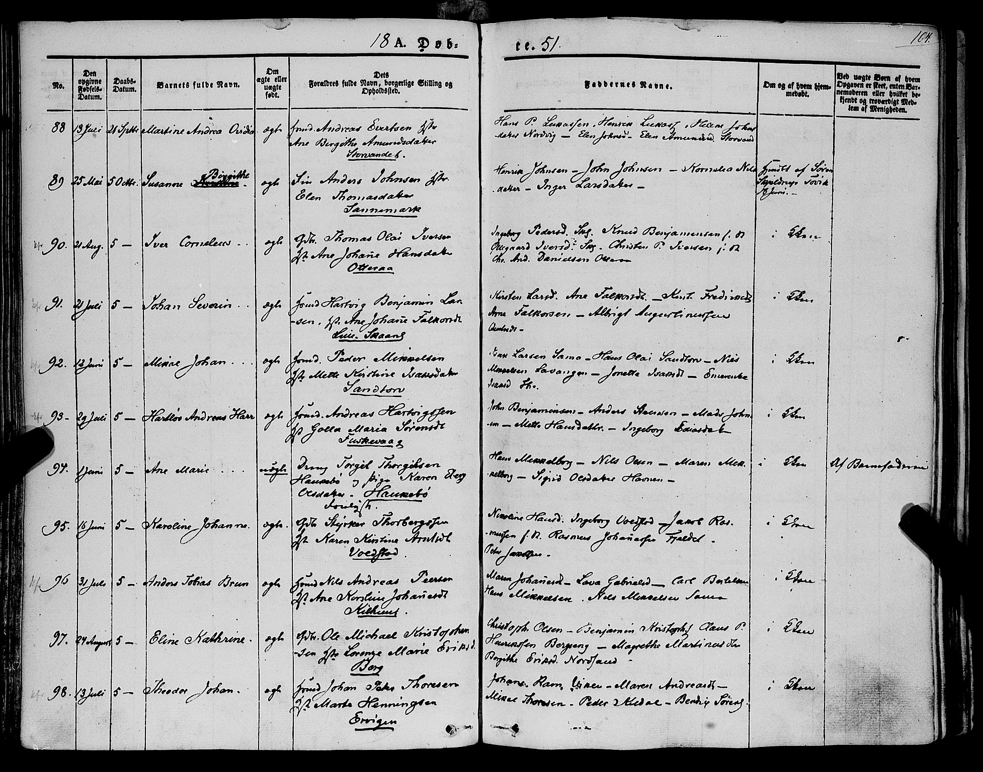 Trondenes sokneprestkontor, AV/SATØ-S-1319/H/Ha/L0009kirke: Parish register (official) no. 9, 1841-1852, p. 104