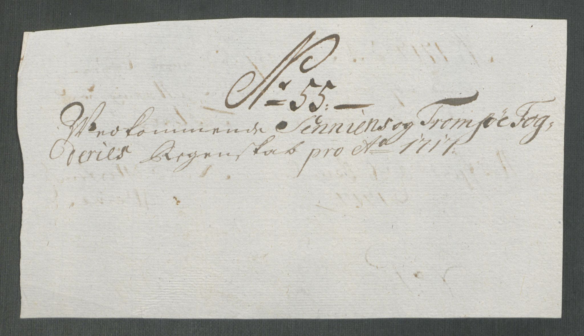 Rentekammeret inntil 1814, Reviderte regnskaper, Fogderegnskap, AV/RA-EA-4092/R68/L4763: Fogderegnskap Senja og Troms, 1717, p. 329