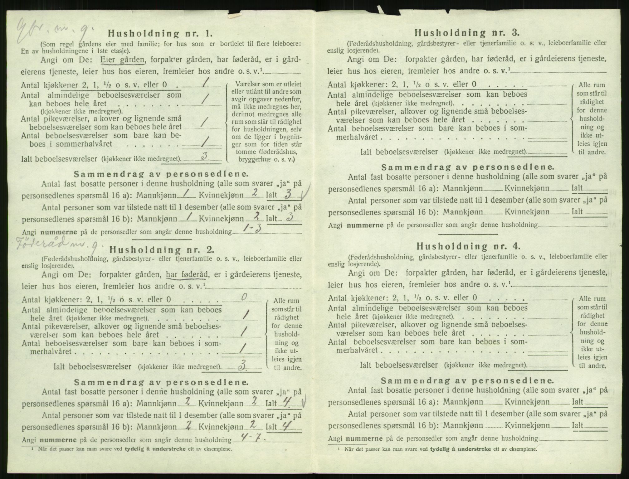 SAT, 1920 census for Norddal, 1920, p. 910