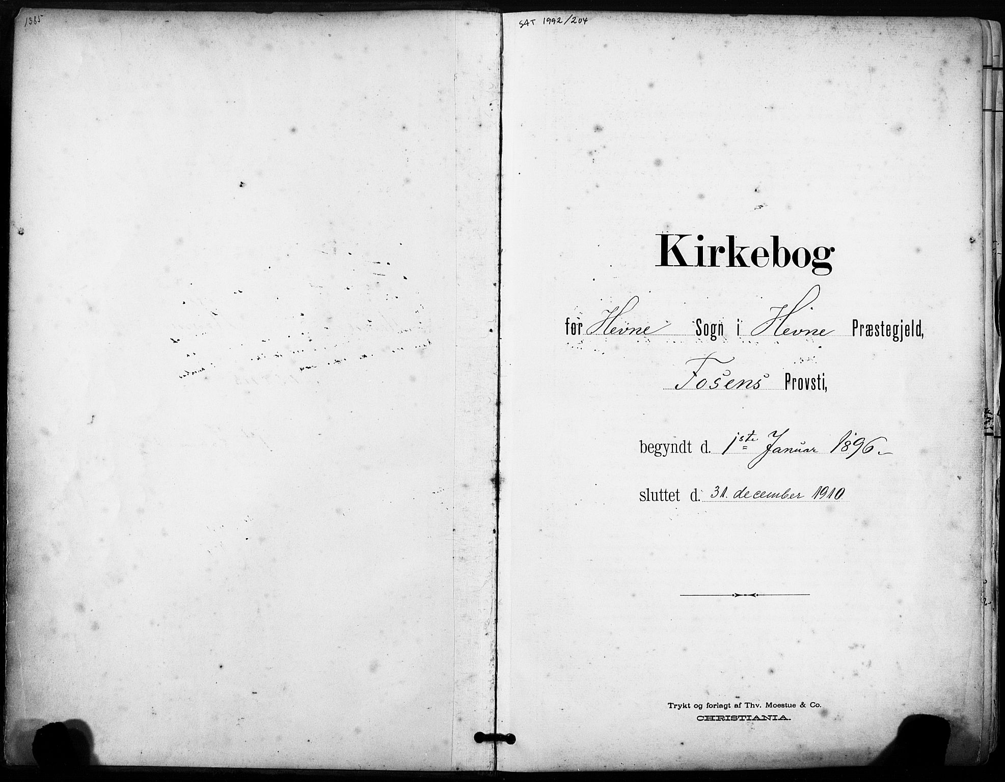 Ministerialprotokoller, klokkerbøker og fødselsregistre - Sør-Trøndelag, SAT/A-1456/630/L0497: Parish register (official) no. 630A10, 1896-1910