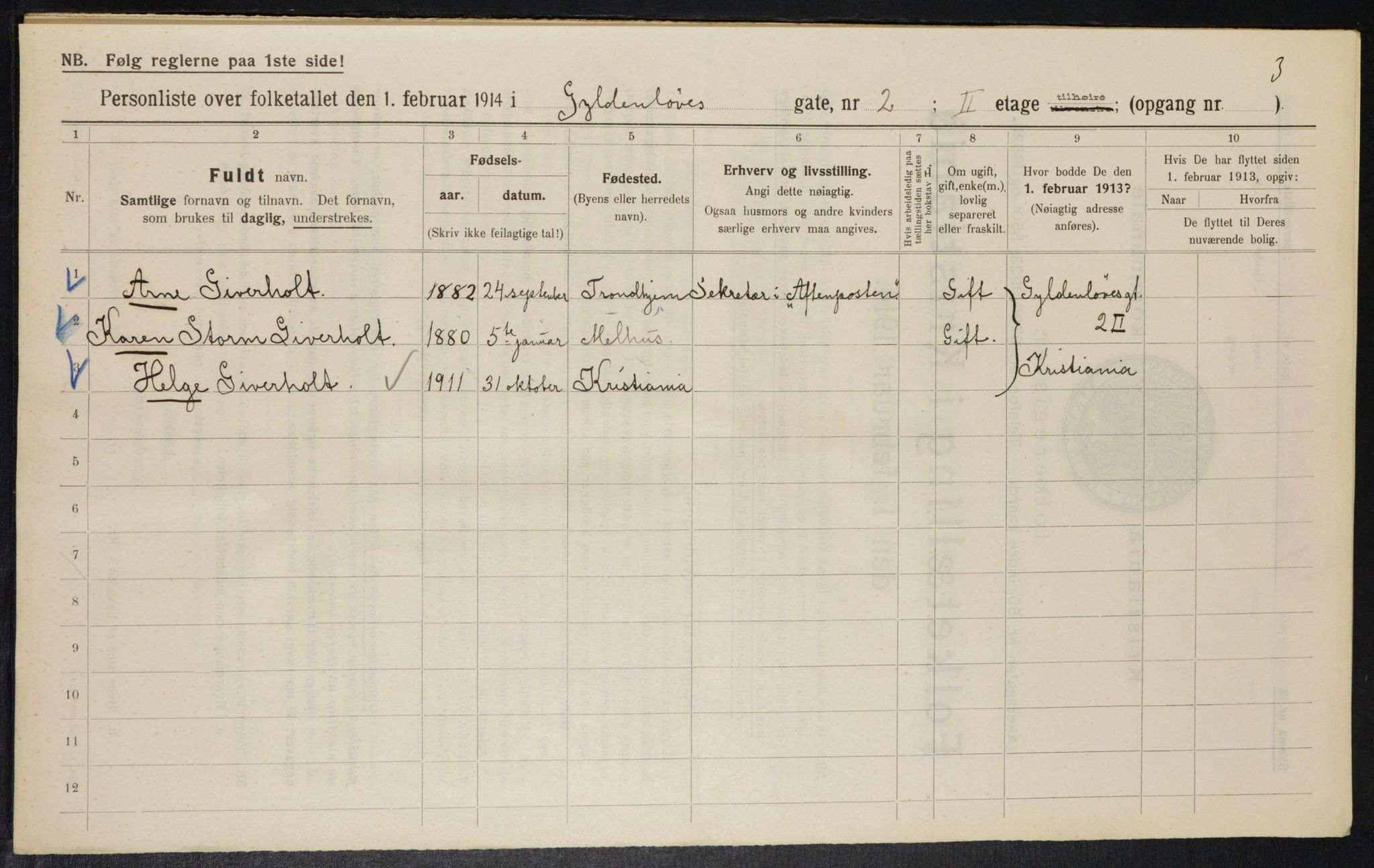 OBA, Municipal Census 1914 for Kristiania, 1914, p. 32544