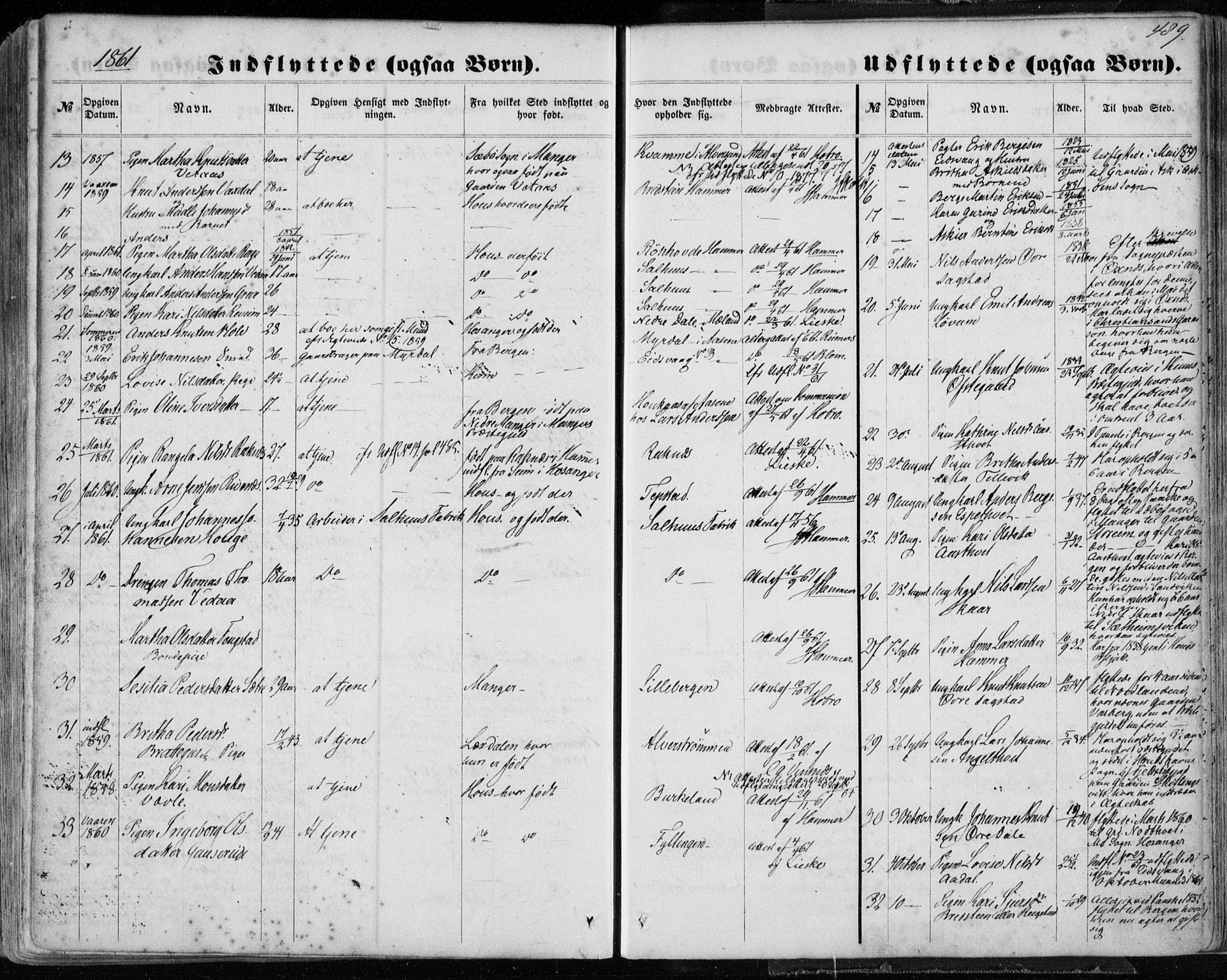 Hamre sokneprestembete, SAB/A-75501/H/Ha/Haa/Haaa/L0014: Parish register (official) no. A 14, 1858-1872, p. 489