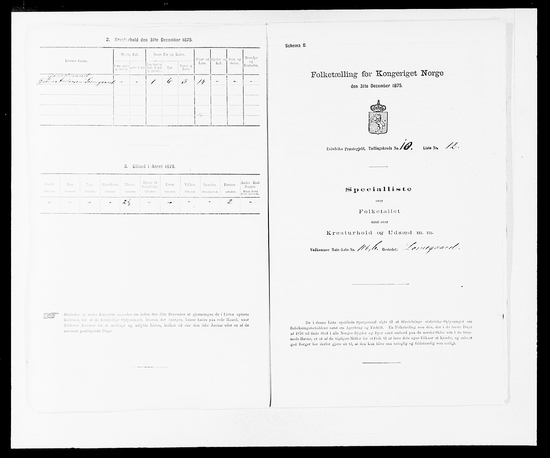 SAB, 1875 census for 1411P Eivindvik, 1875, p. 939