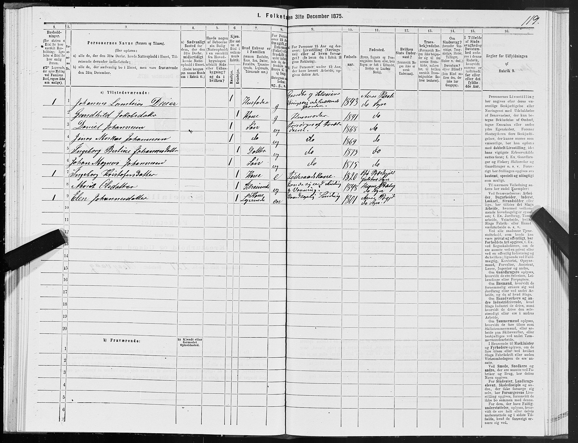 SAT, 1875 census for 1569P Aure, 1875, p. 5119