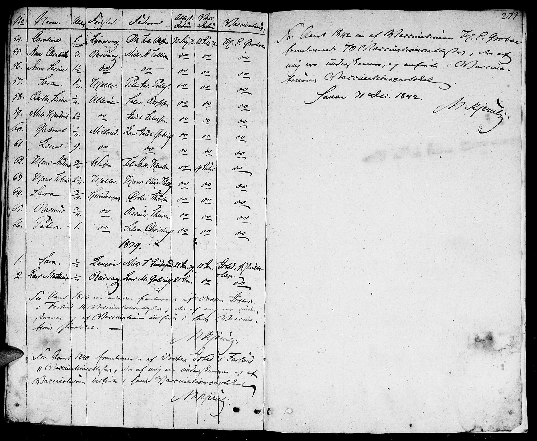 Herad sokneprestkontor, SAK/1111-0018/F/Fa/Fab/L0001: Parish register (official) no. A 1, 1797-1839, p. 277