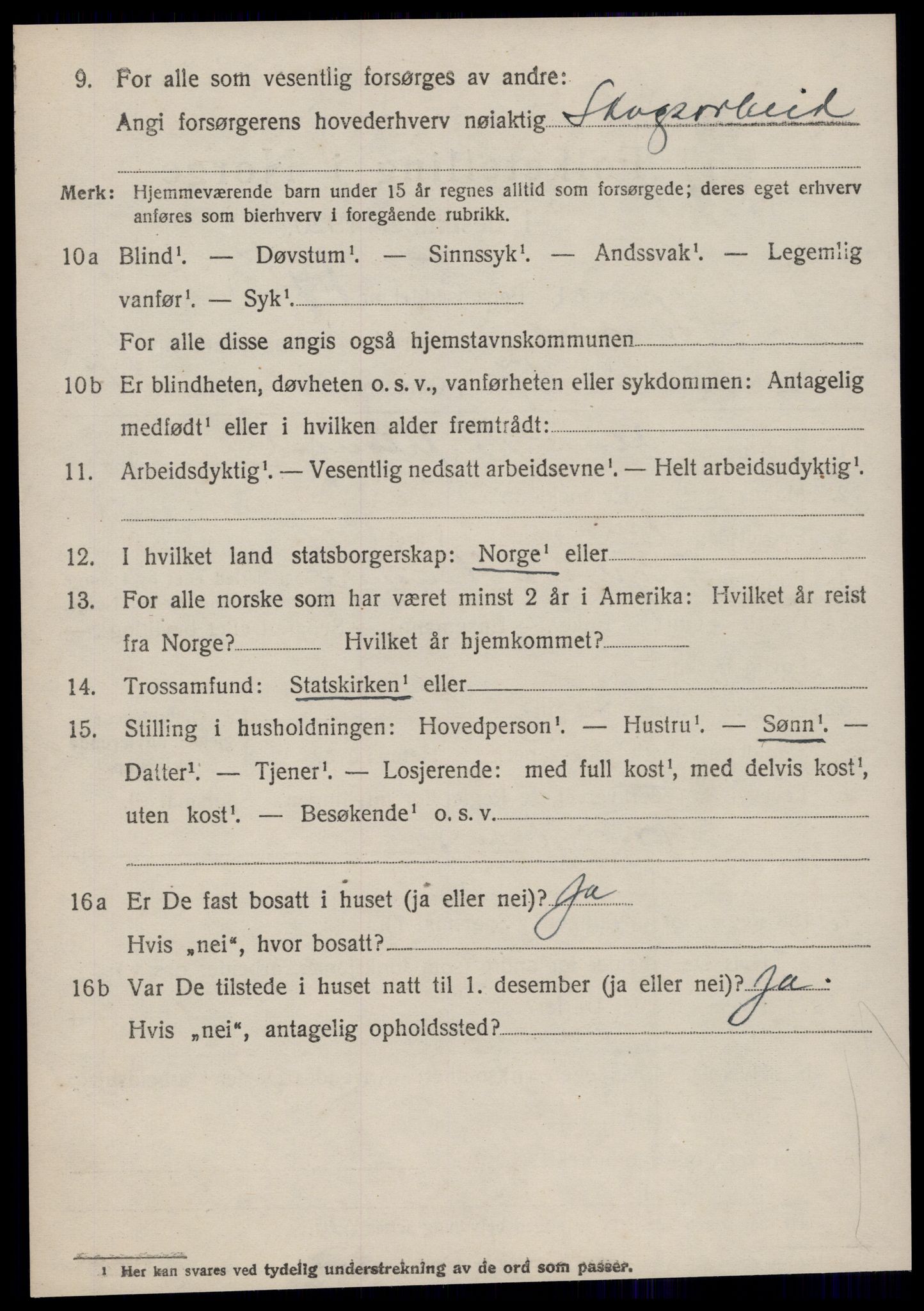 SAT, 1920 census for Stangvik, 1920, p. 4529