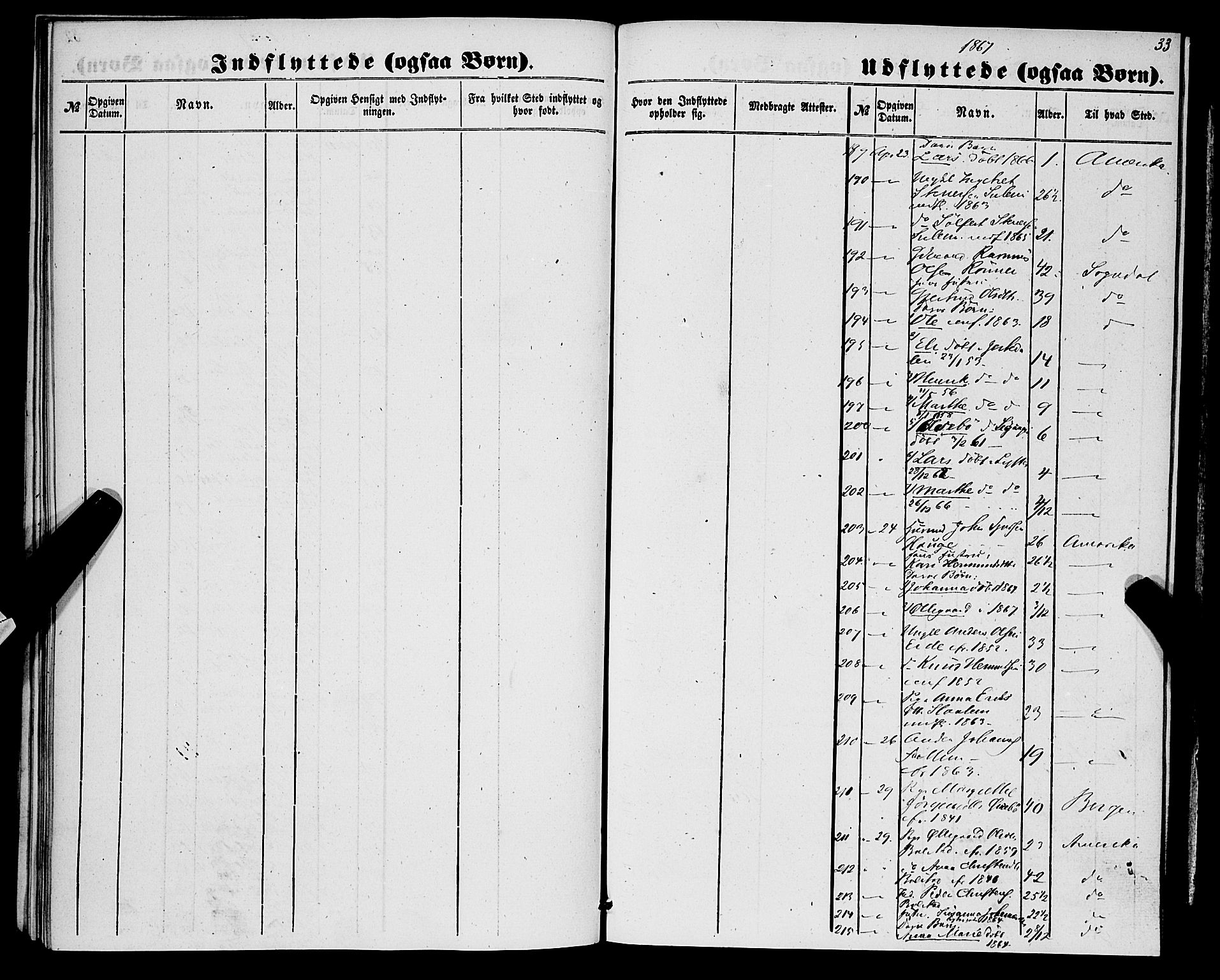 Luster sokneprestembete, AV/SAB-A-81101/H/Haa/Haaa/L0009: Parish register (official) no. A 9, 1856-1871, p. 33