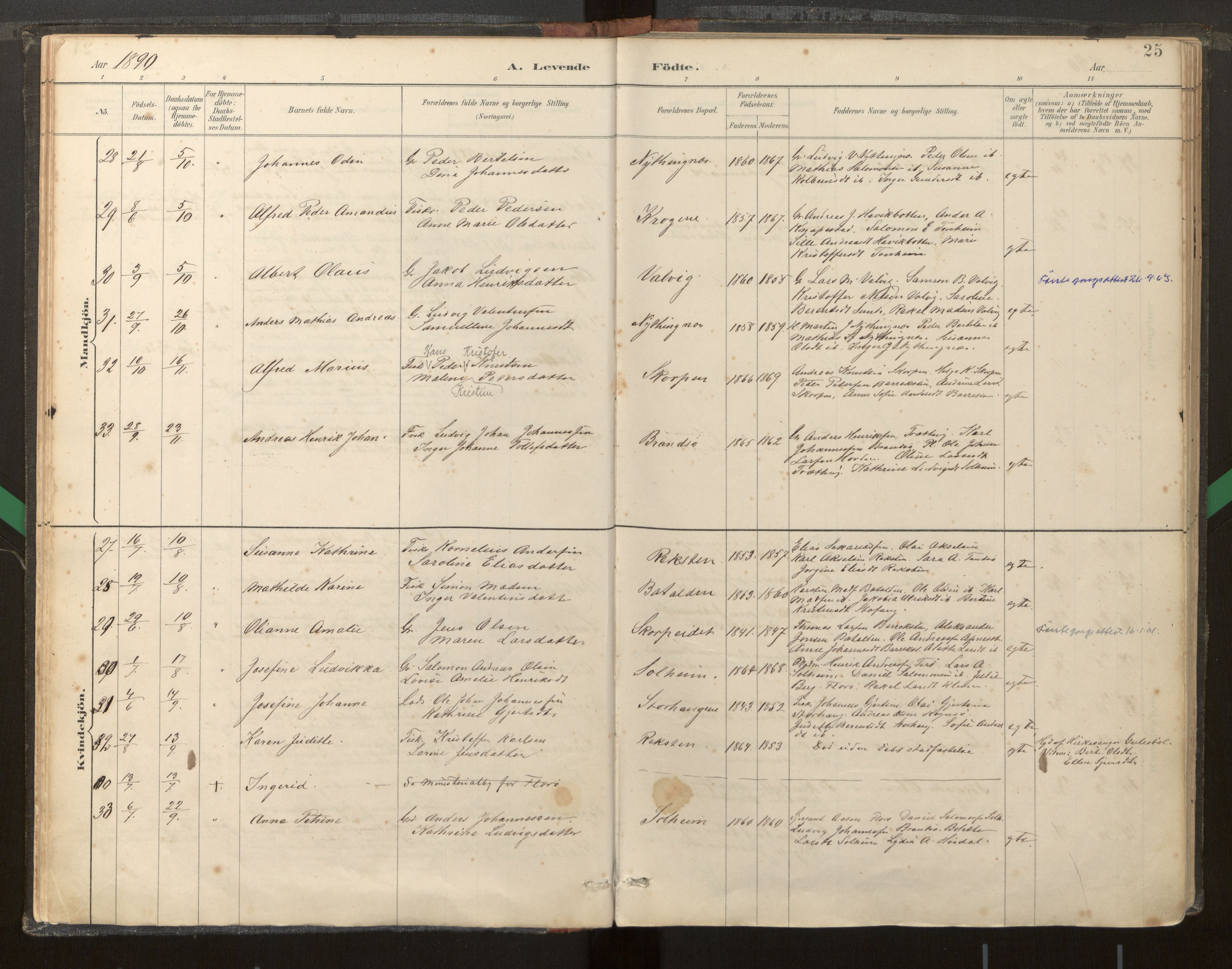 Kinn sokneprestembete, AV/SAB-A-80801/H/Haa/Haab/L0001: Parish register (official) no. B 1, 1886-1921, p. 25