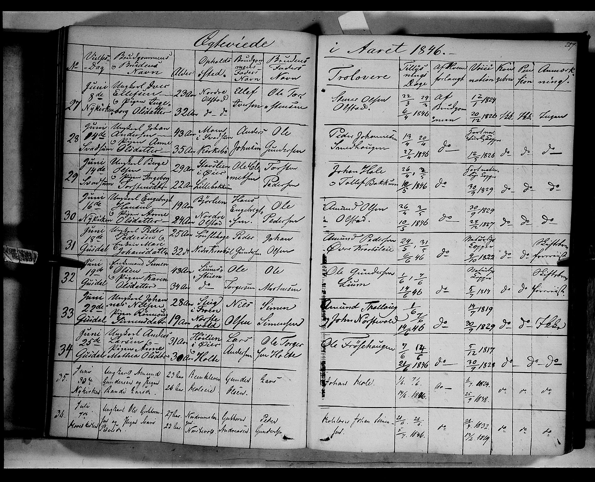 Gausdal prestekontor, AV/SAH-PREST-090/H/Ha/Haa/L0007: Parish register (official) no. 7, 1840-1850, p. 227