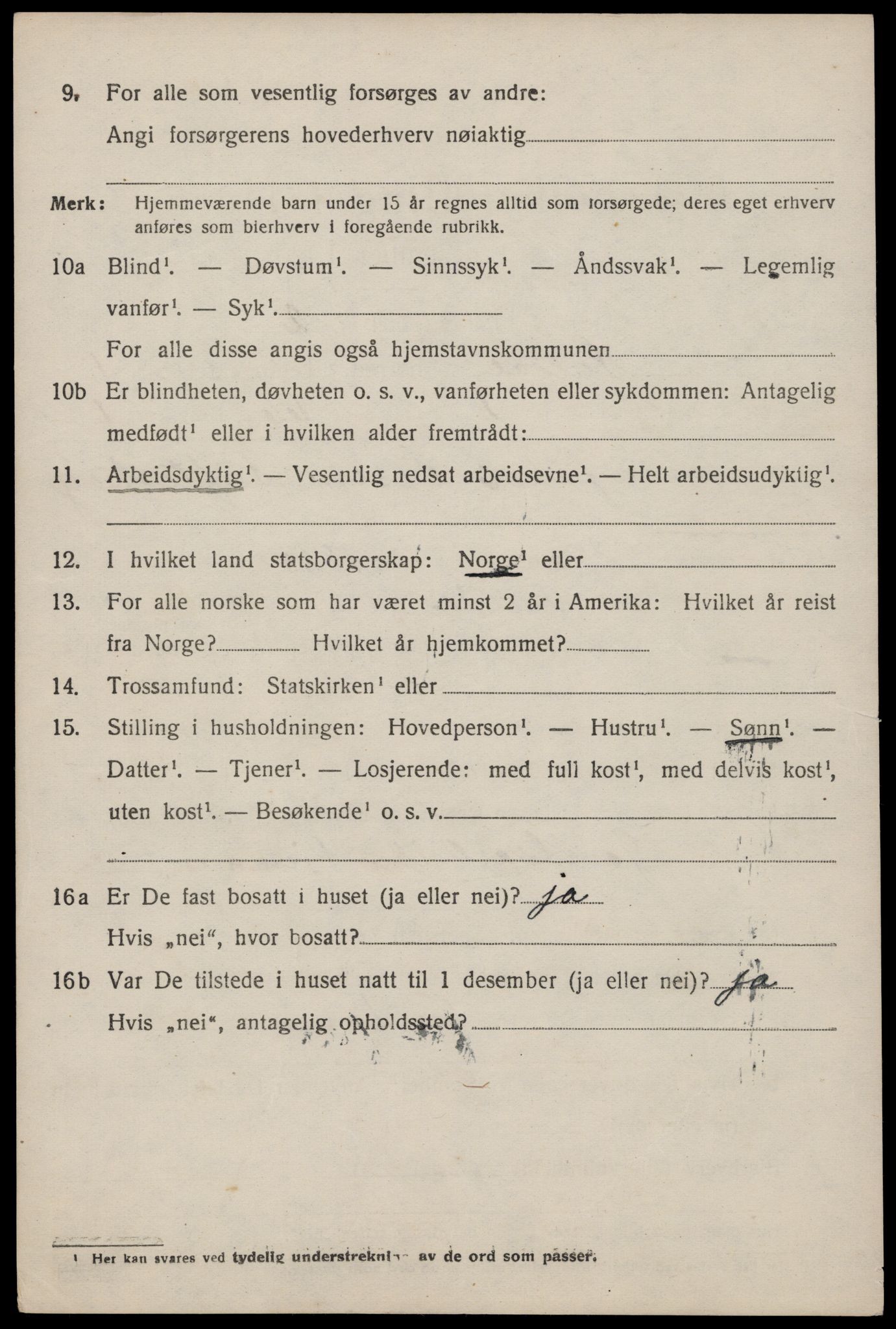 SAST, 1920 census for Suldal, 1920, p. 697