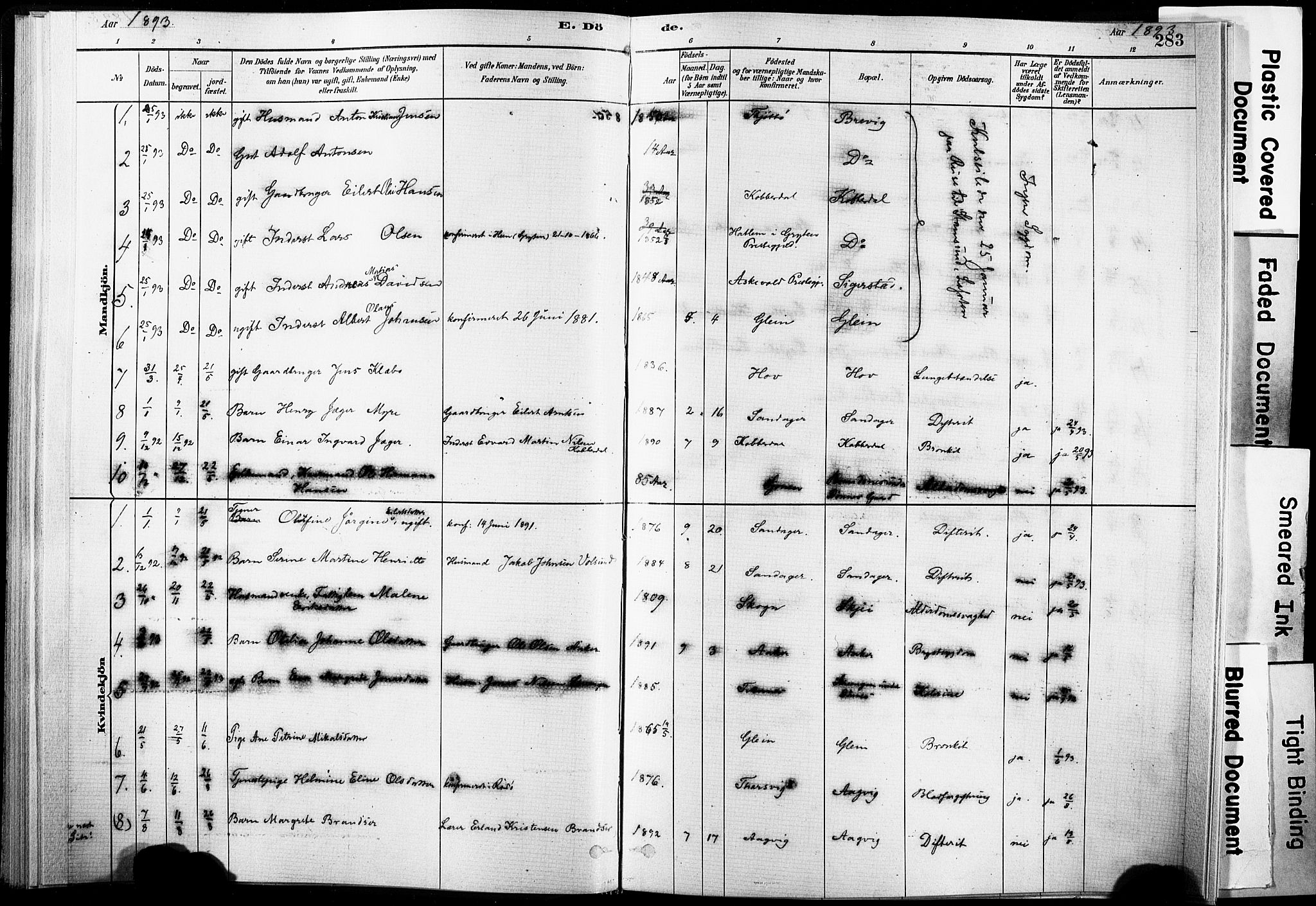 Ministerialprotokoller, klokkerbøker og fødselsregistre - Nordland, SAT/A-1459/835/L0526: Parish register (official) no. 835A03II, 1881-1910, p. 283
