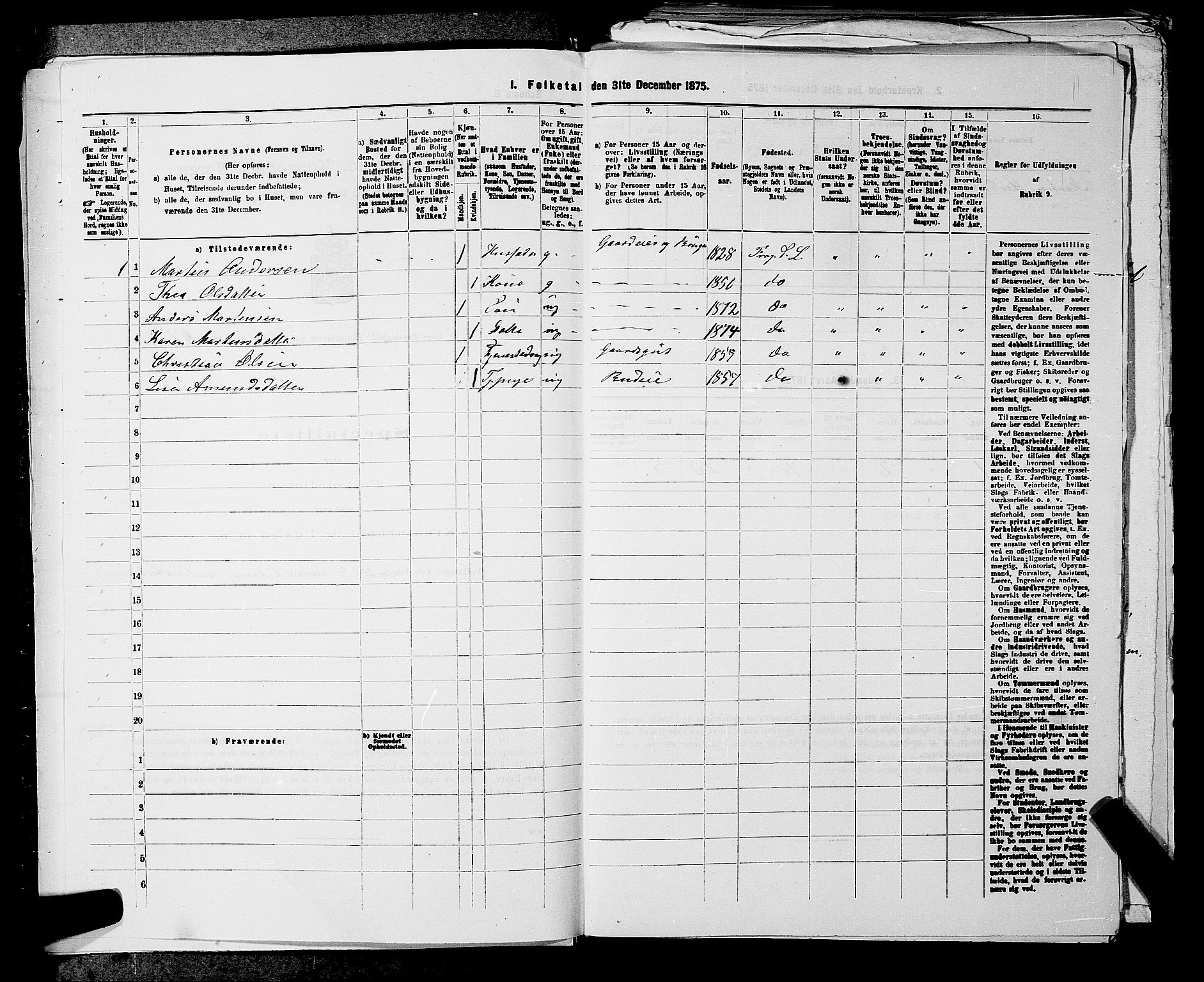 SAKO, 1875 census for 0626P Lier, 1875, p. 1296